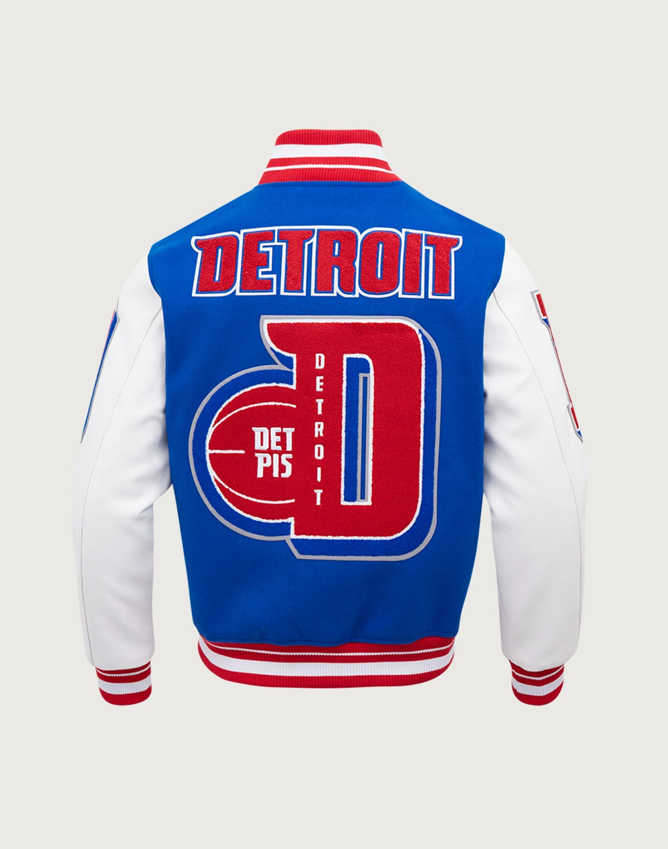 Pro Standard Detroit Pistons Mashup Rib Wool Varsity Jacket