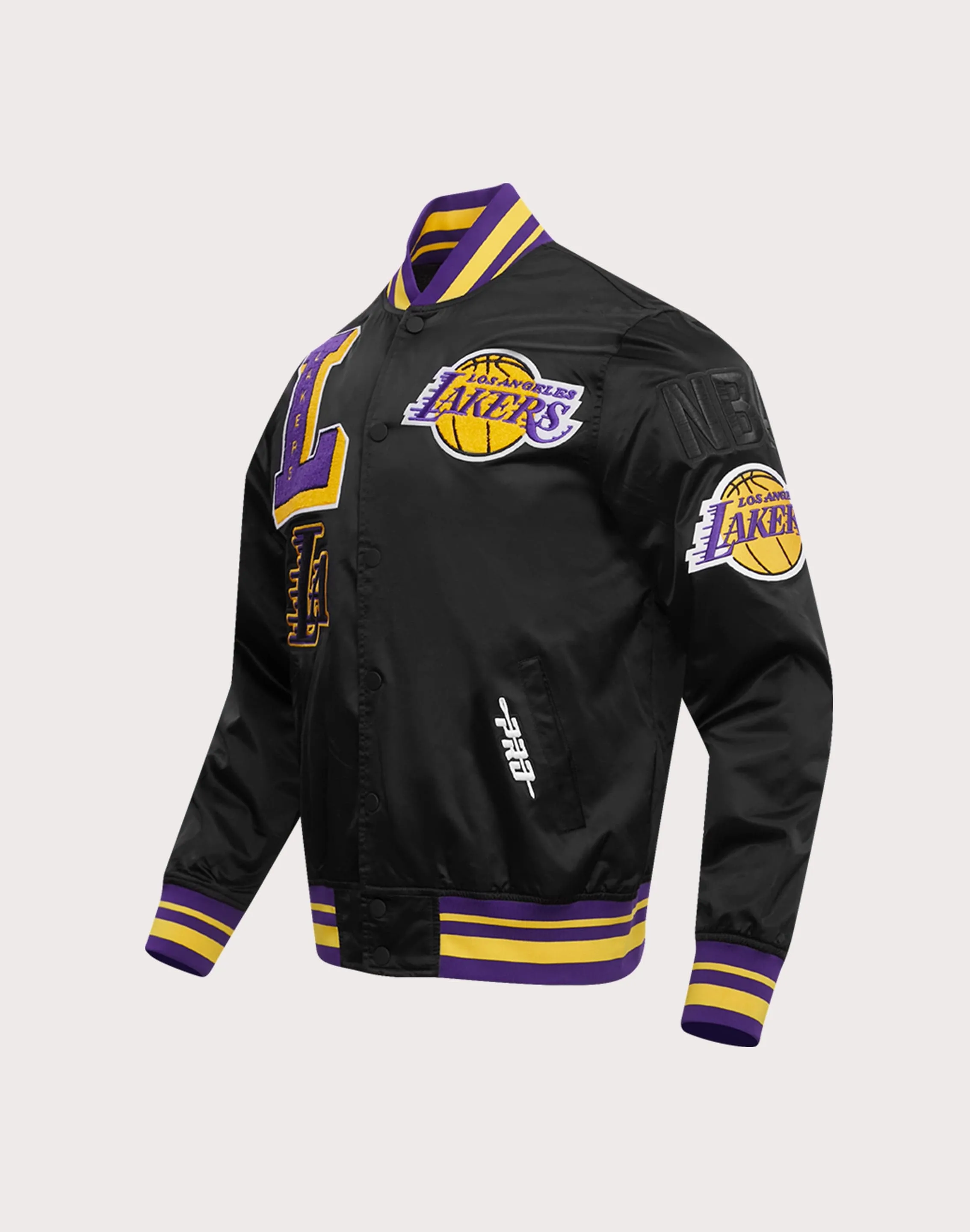 Pro Standard Los Angeles Lakers Mashup Rib Satin Jacket