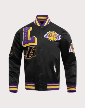 Pro Standard Los Angeles Lakers Mashup Rib Satin Jacket