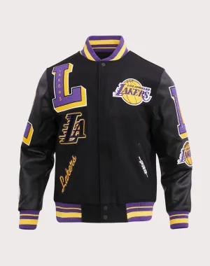 Pro Standard Los Angeles Lakers Mashup Rib Wool Varsity Jacket