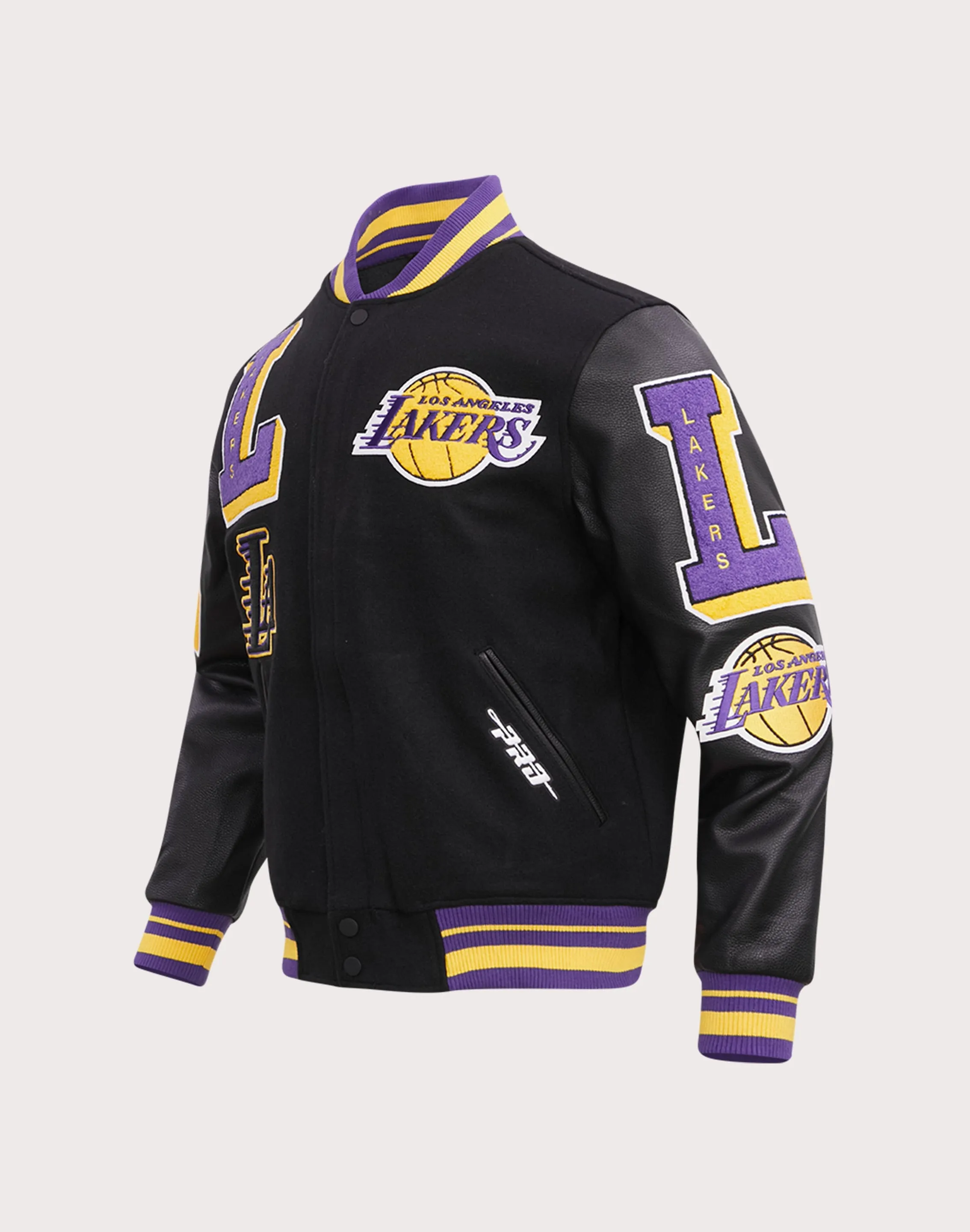 Pro Standard Los Angeles Lakers Mashup Rib Wool Varsity Jacket