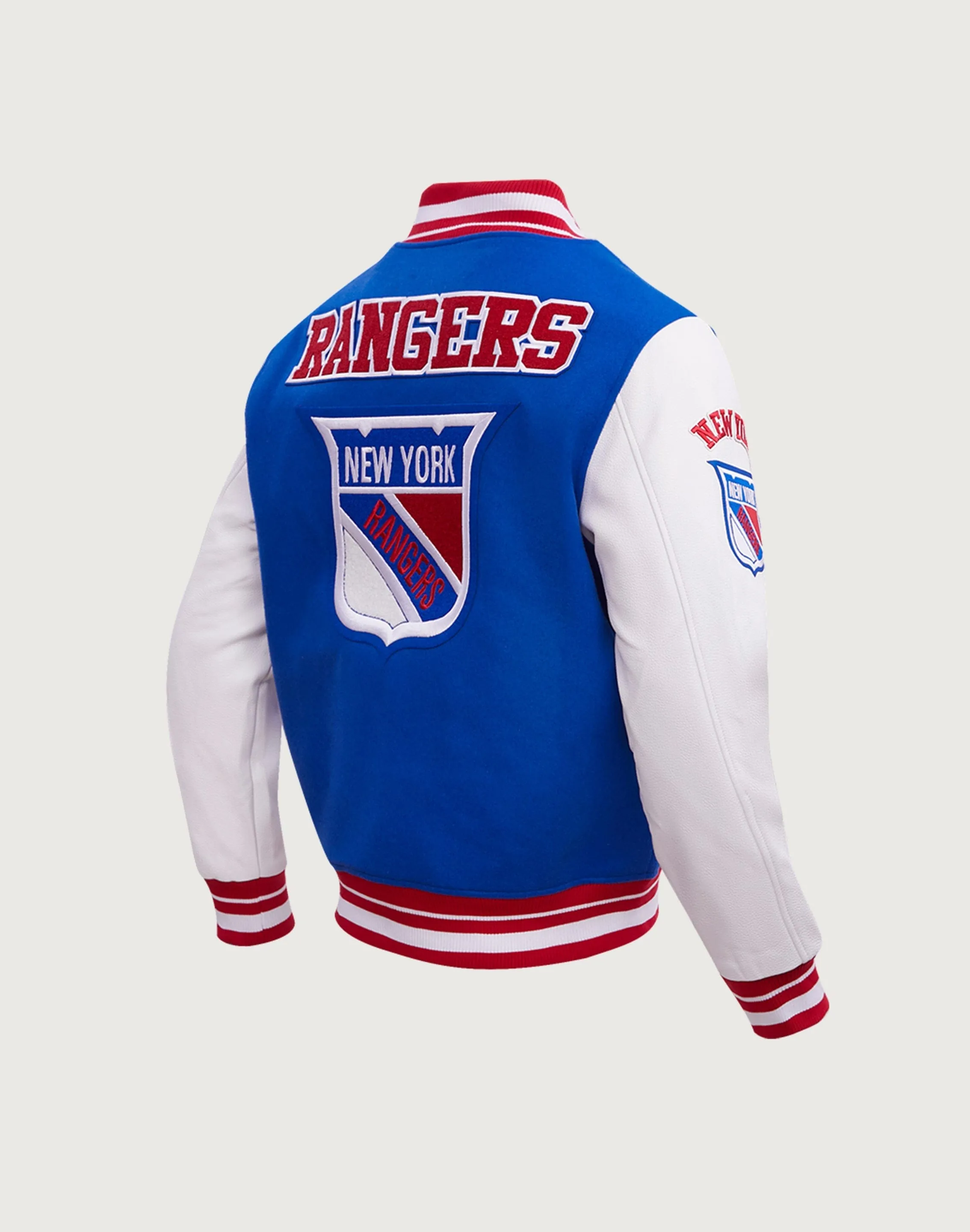 Pro Standard New York Rangers Retro Classic Rib Wool Varsity Jacket