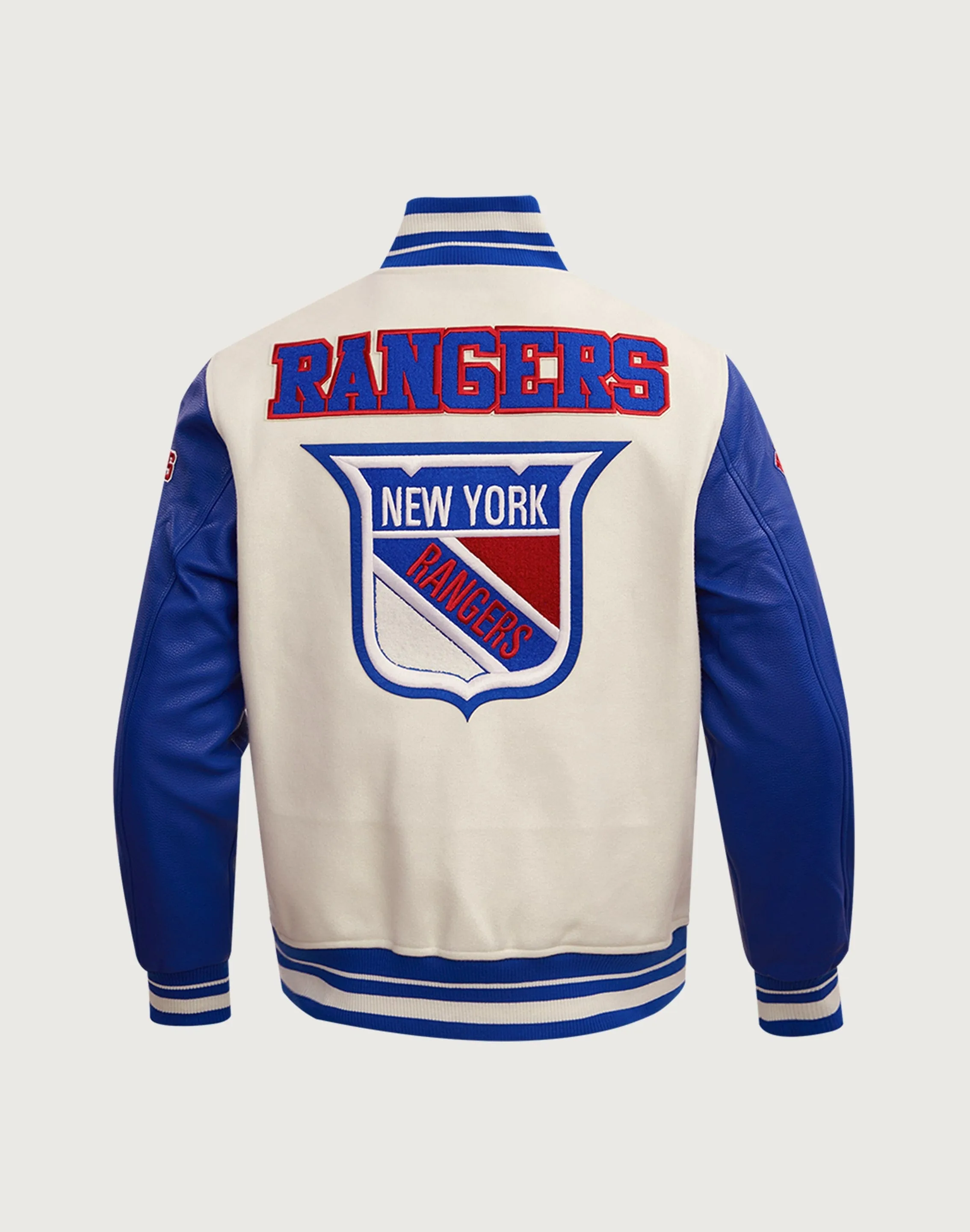 Pro Standard New York Rangers Retro Classic Rib Wool Varsity Jacket