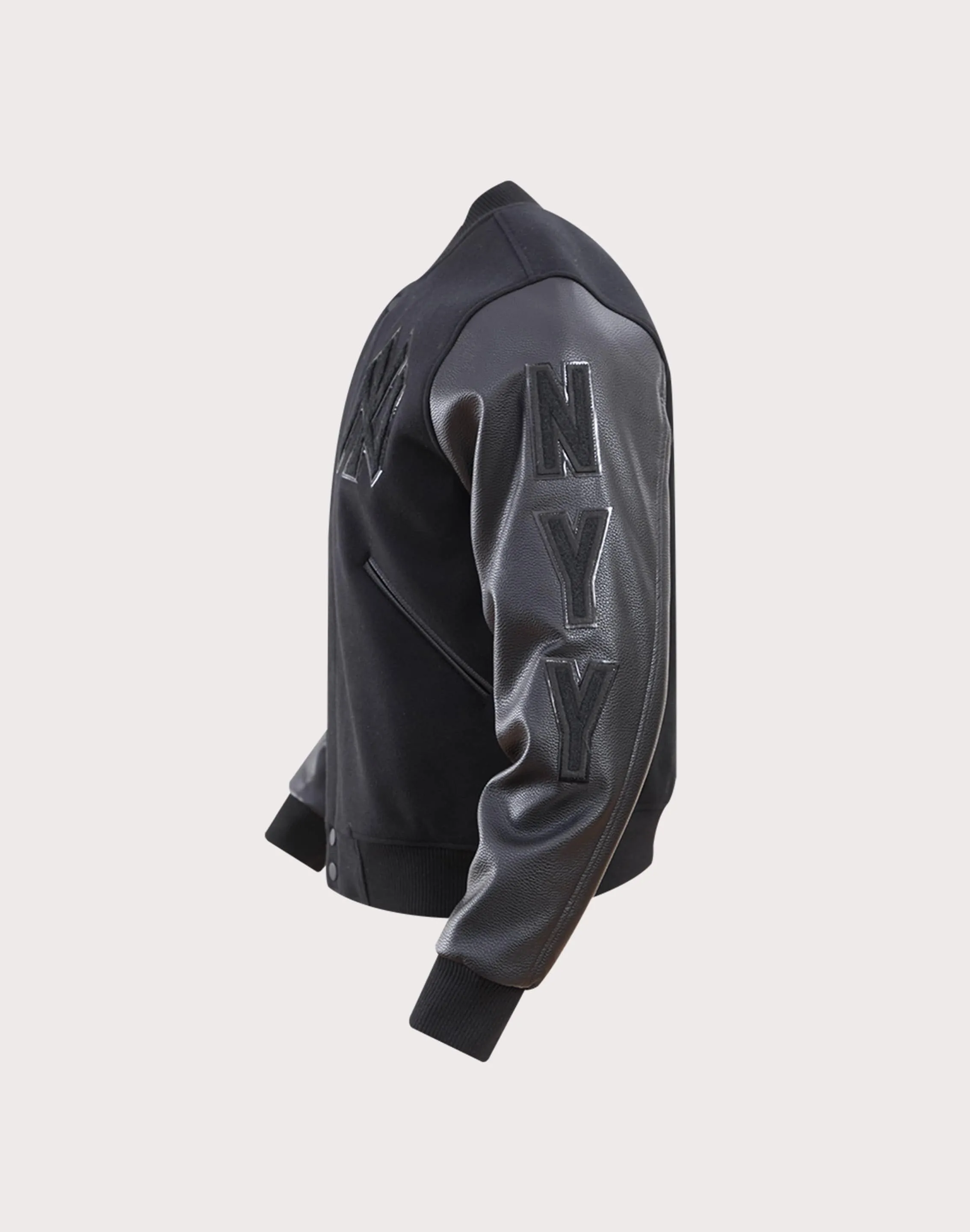 Pro Standard New York Yankees Triple Black Varsity Jacket