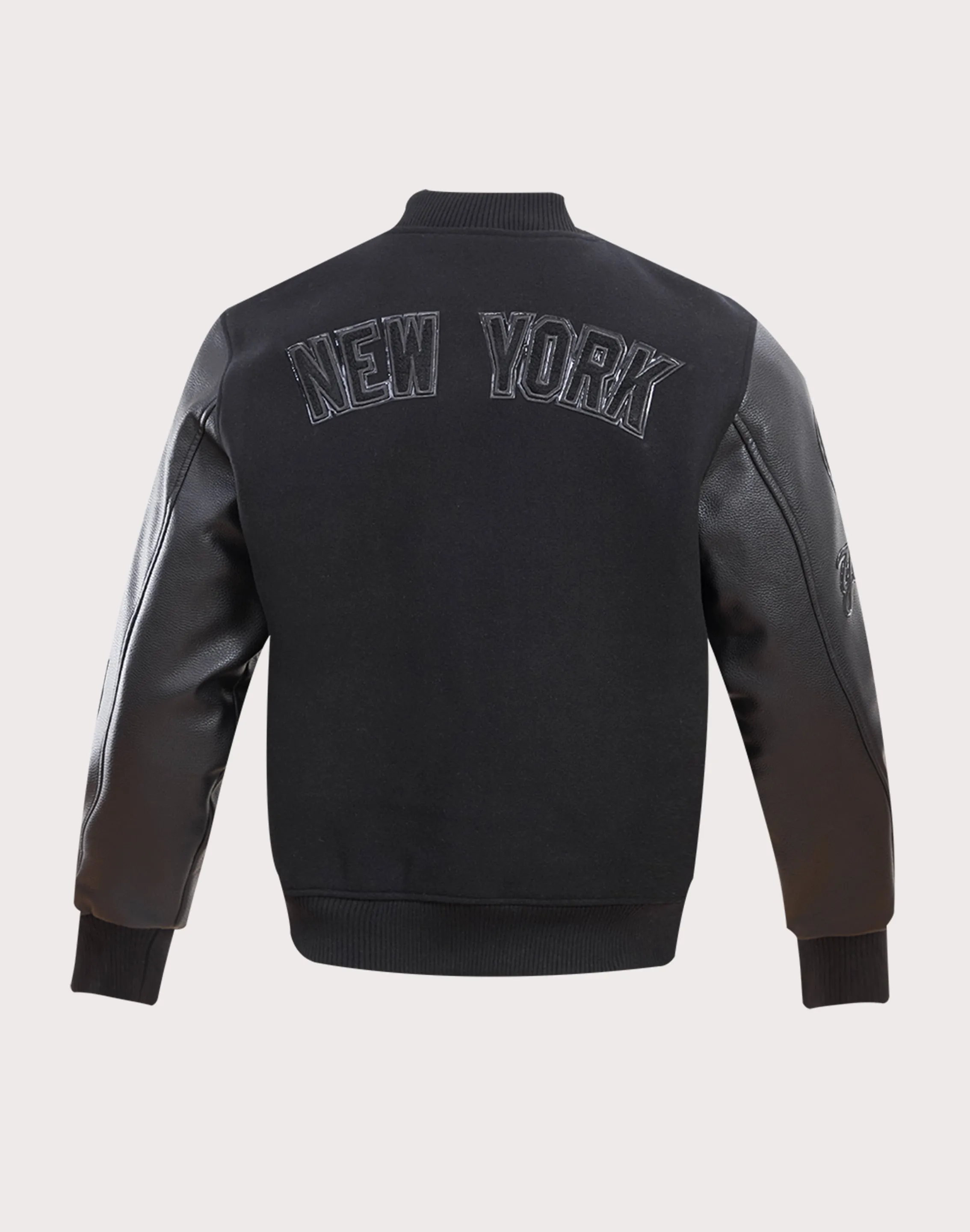 Pro Standard New York Yankees Triple Black Varsity Jacket