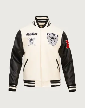 Pro Standard Oakland Raiders Retro Classic Rib Wool Varsity Jacket