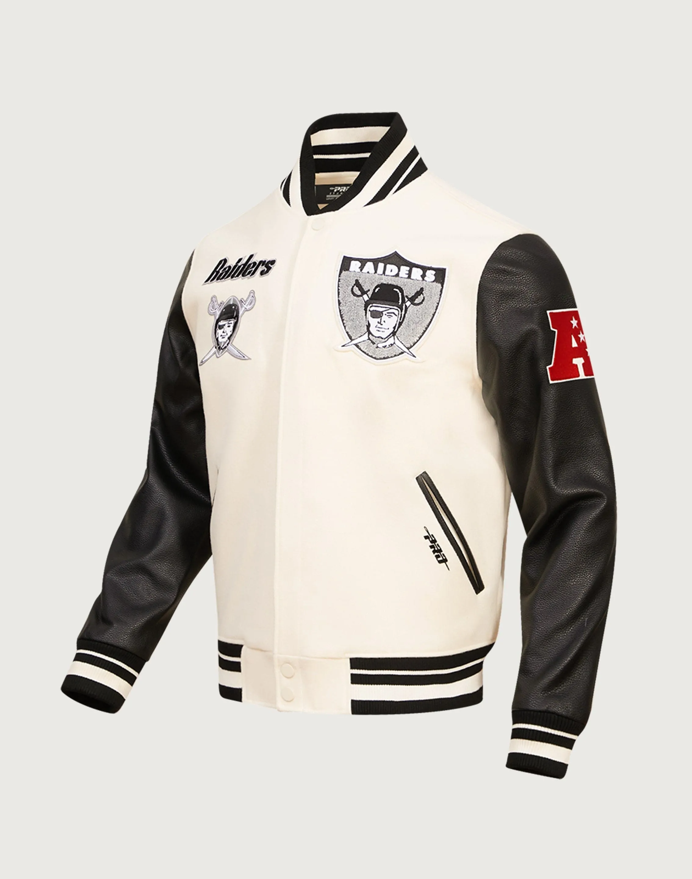 Pro Standard Oakland Raiders Retro Classic Rib Wool Varsity Jacket