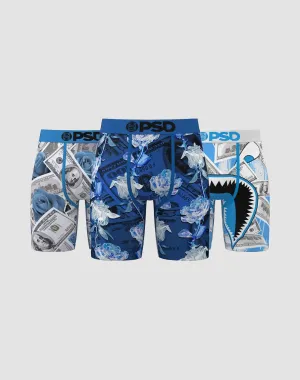 Psd Underwear The Blues Boxer Briefs 3-Pack