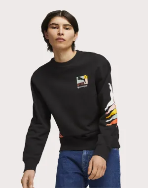 Puma Brand Love Crewneck Black Sweatshirt
