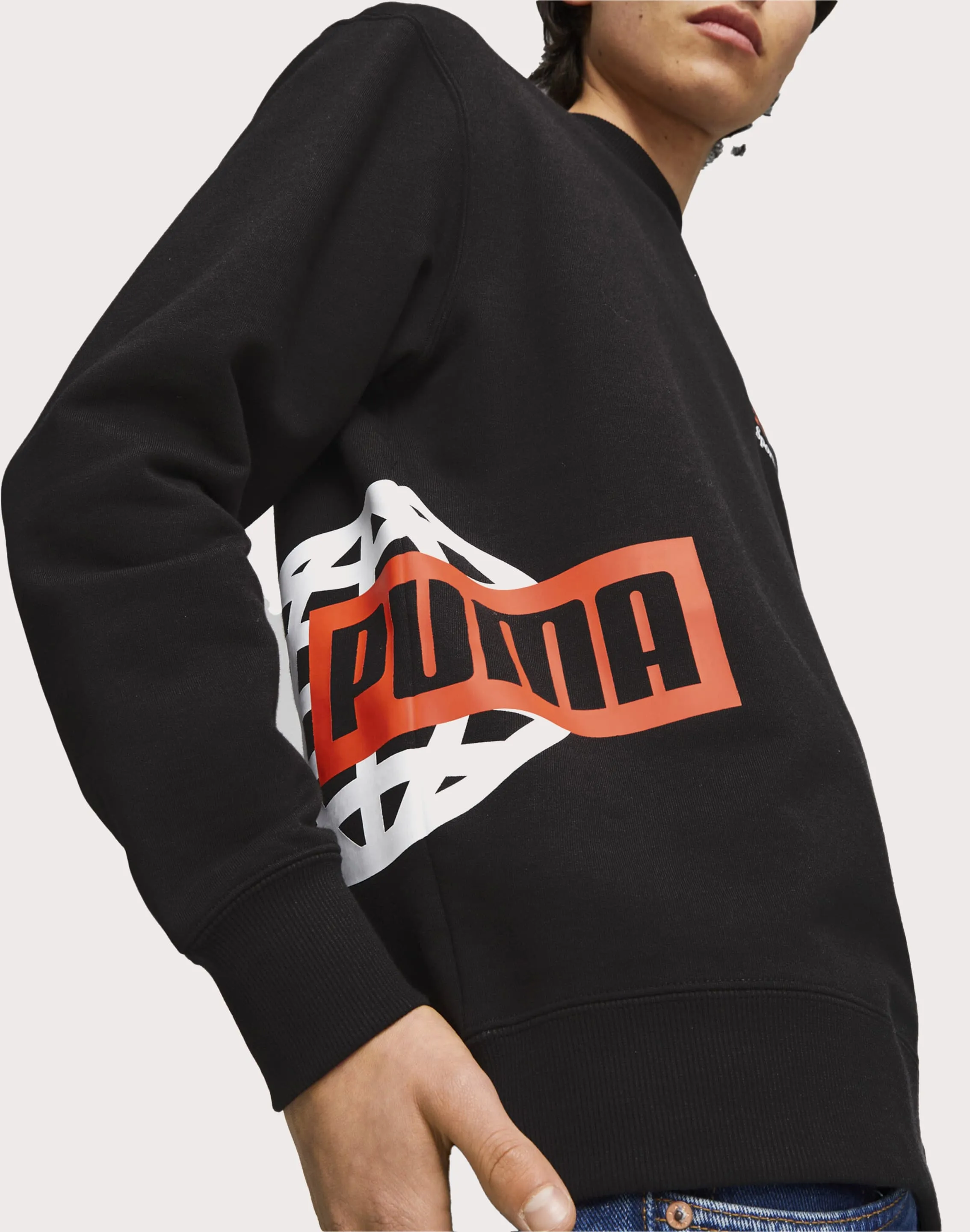 Puma Brand Love Crewneck Black Sweatshirt