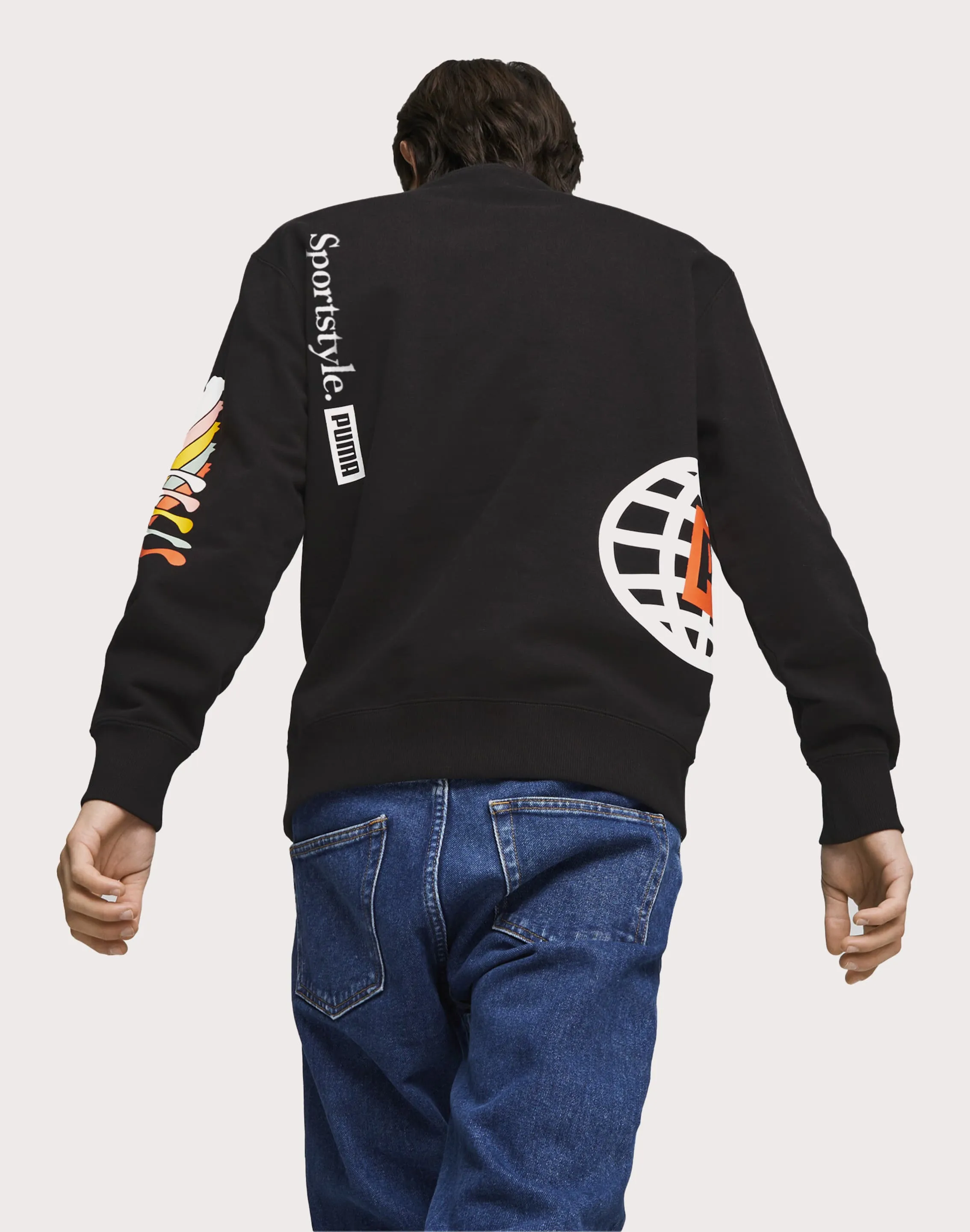 Puma Brand Love Crewneck Black Sweatshirt