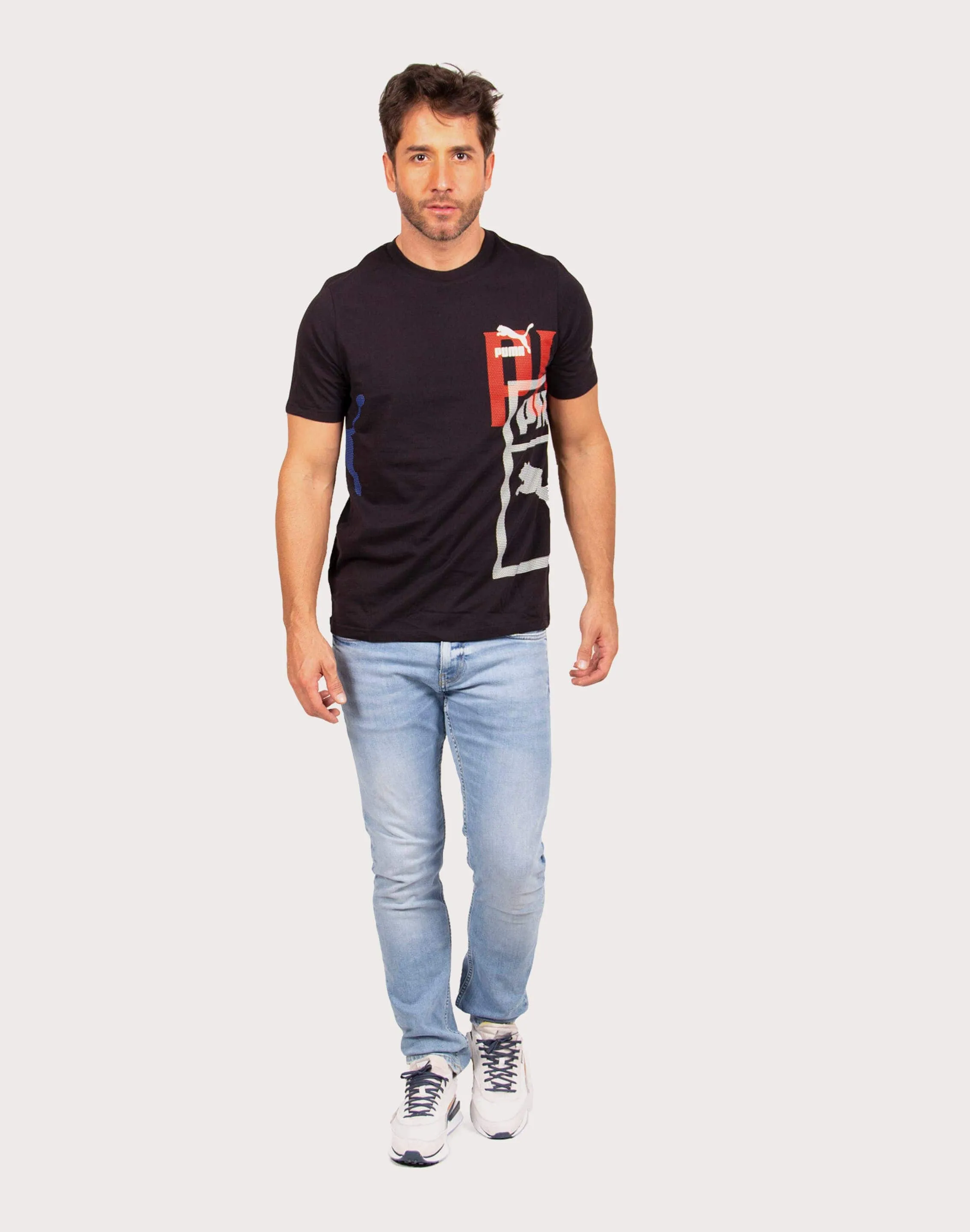 Puma Large Logo Black Tee