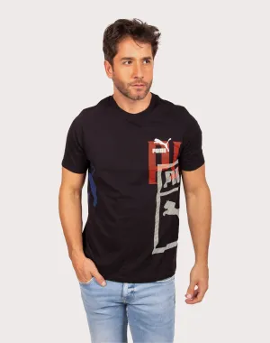 Puma Large Logo Black Tee