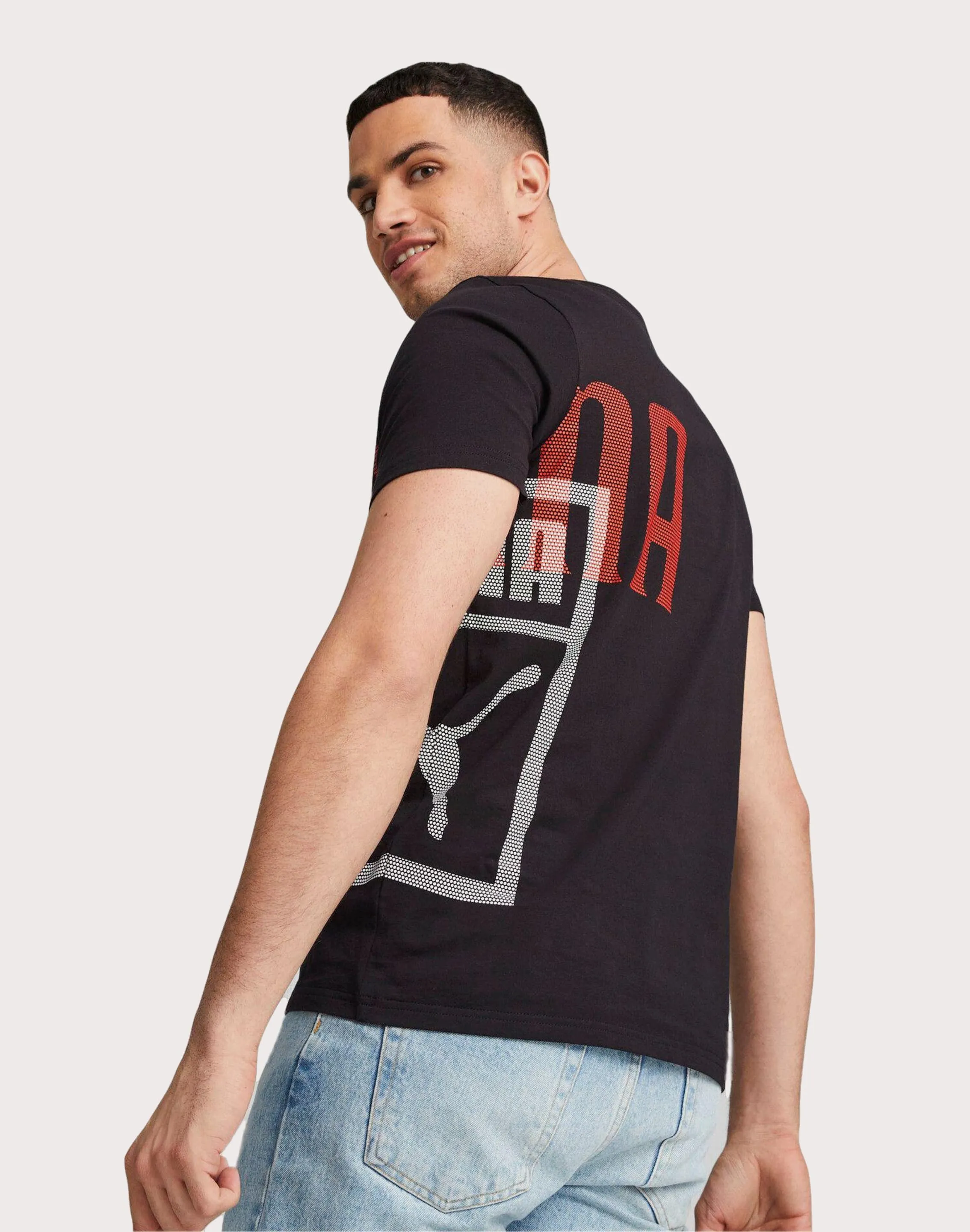 Puma Large Logo Black Tee