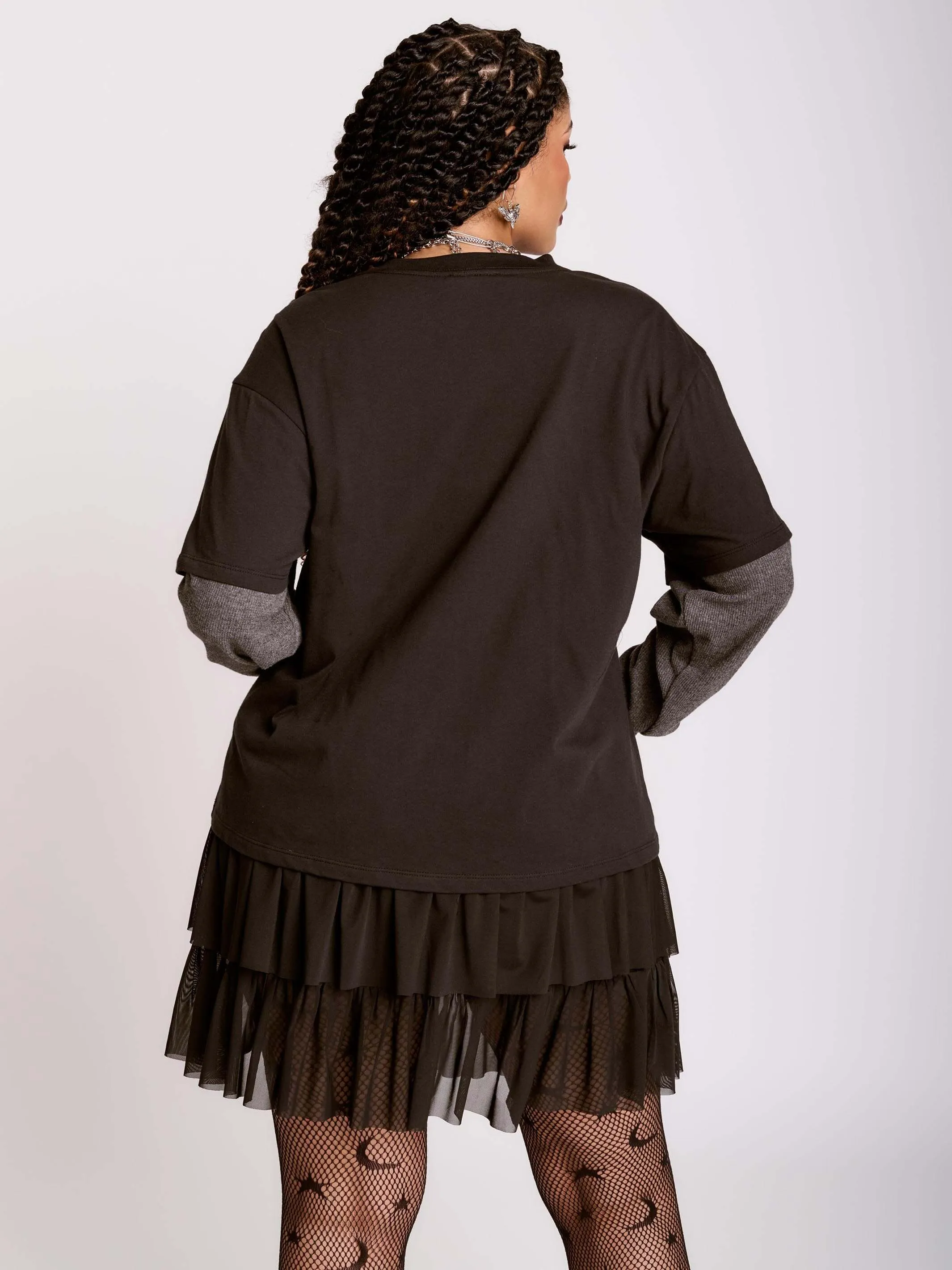 Ruffle Mesh Skirt