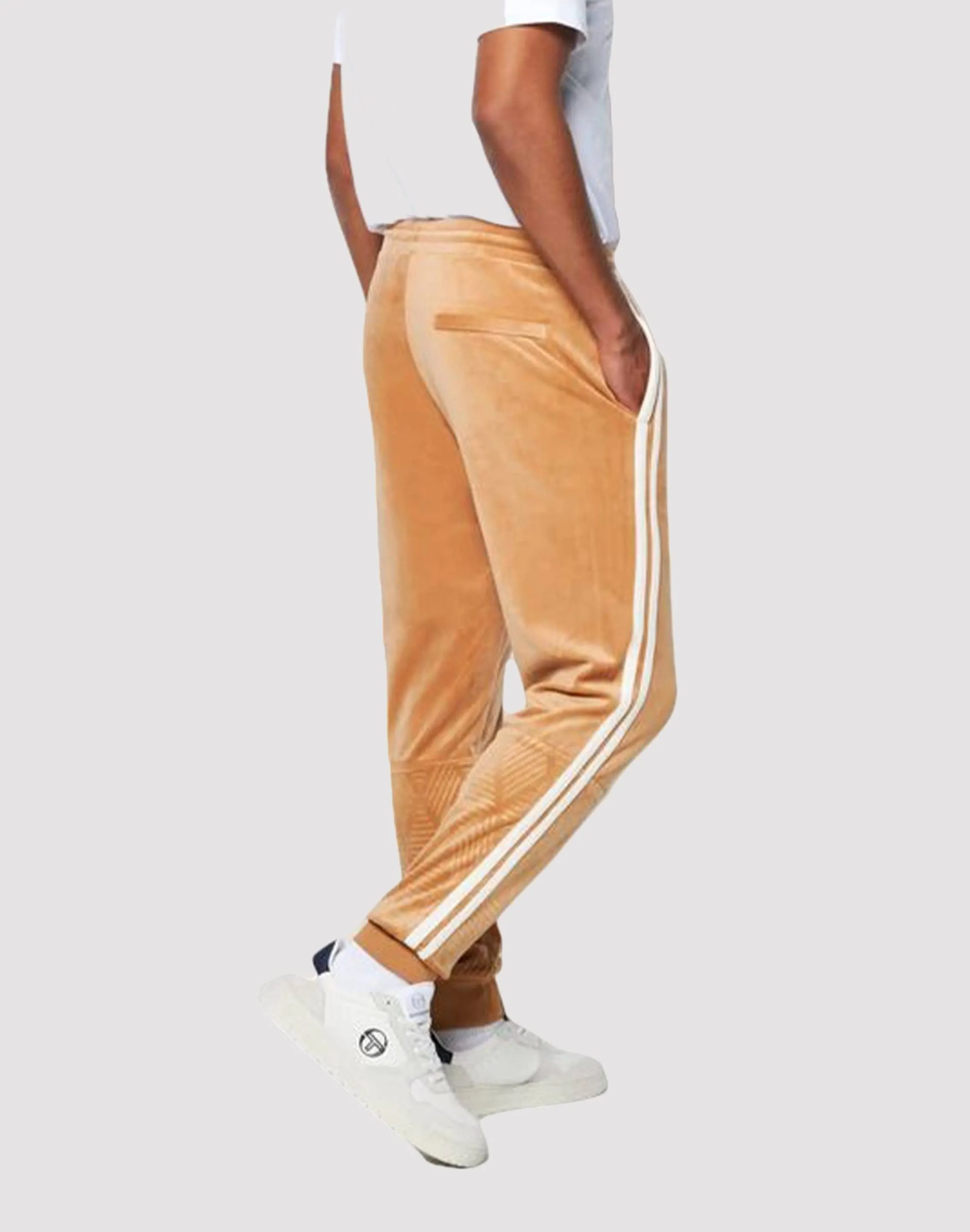 Sergio Tacchini Operations Inc Debossed Damarindo Velour Track Pants