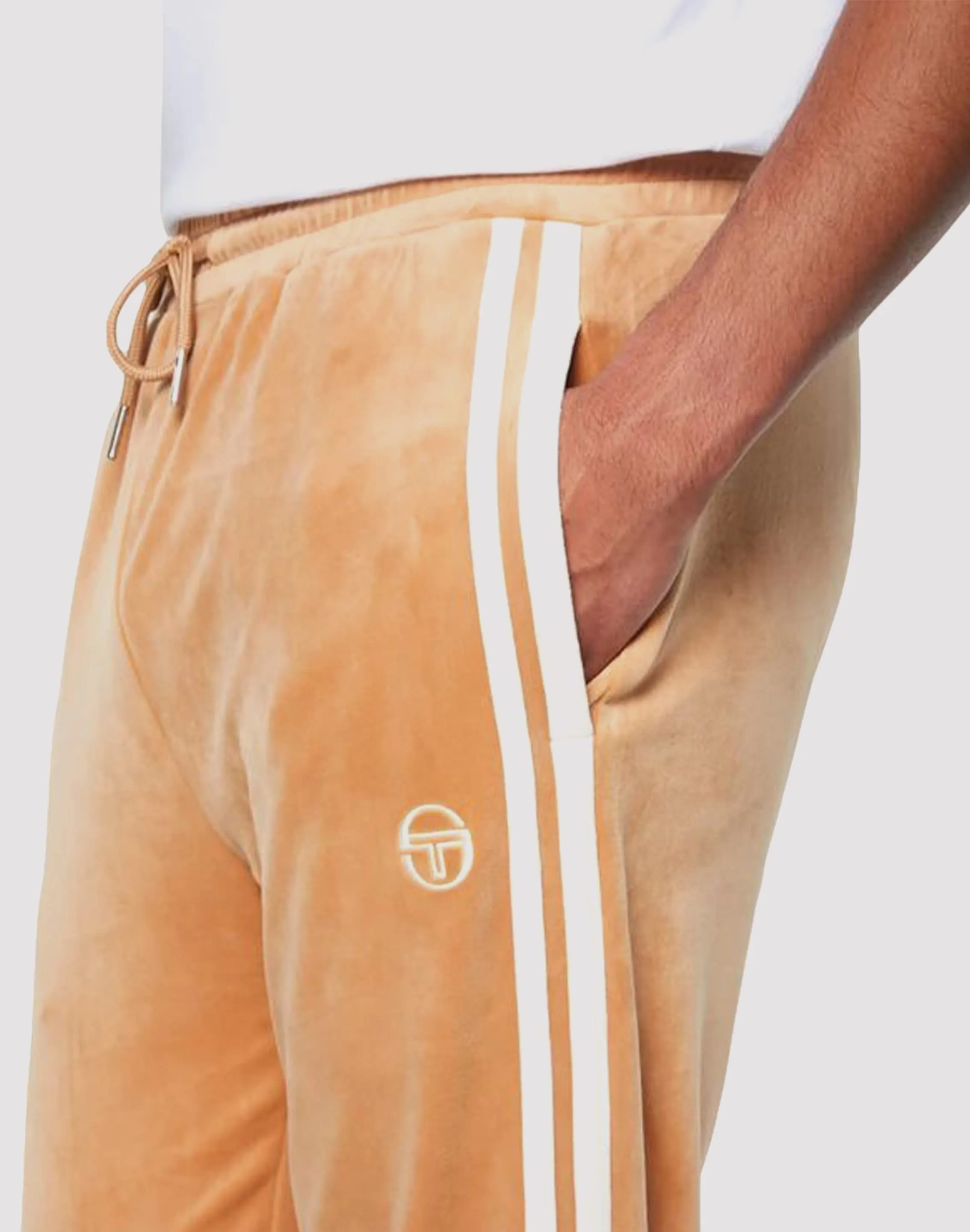 Sergio Tacchini Operations Inc Debossed Damarindo Velour Track Pants