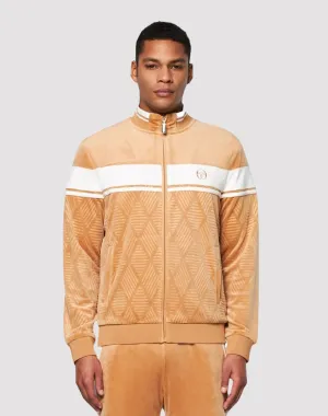 Sergio Tacchini Operations Inc Sergio Tacchini Debossed Damarindo Velour Track Jacket