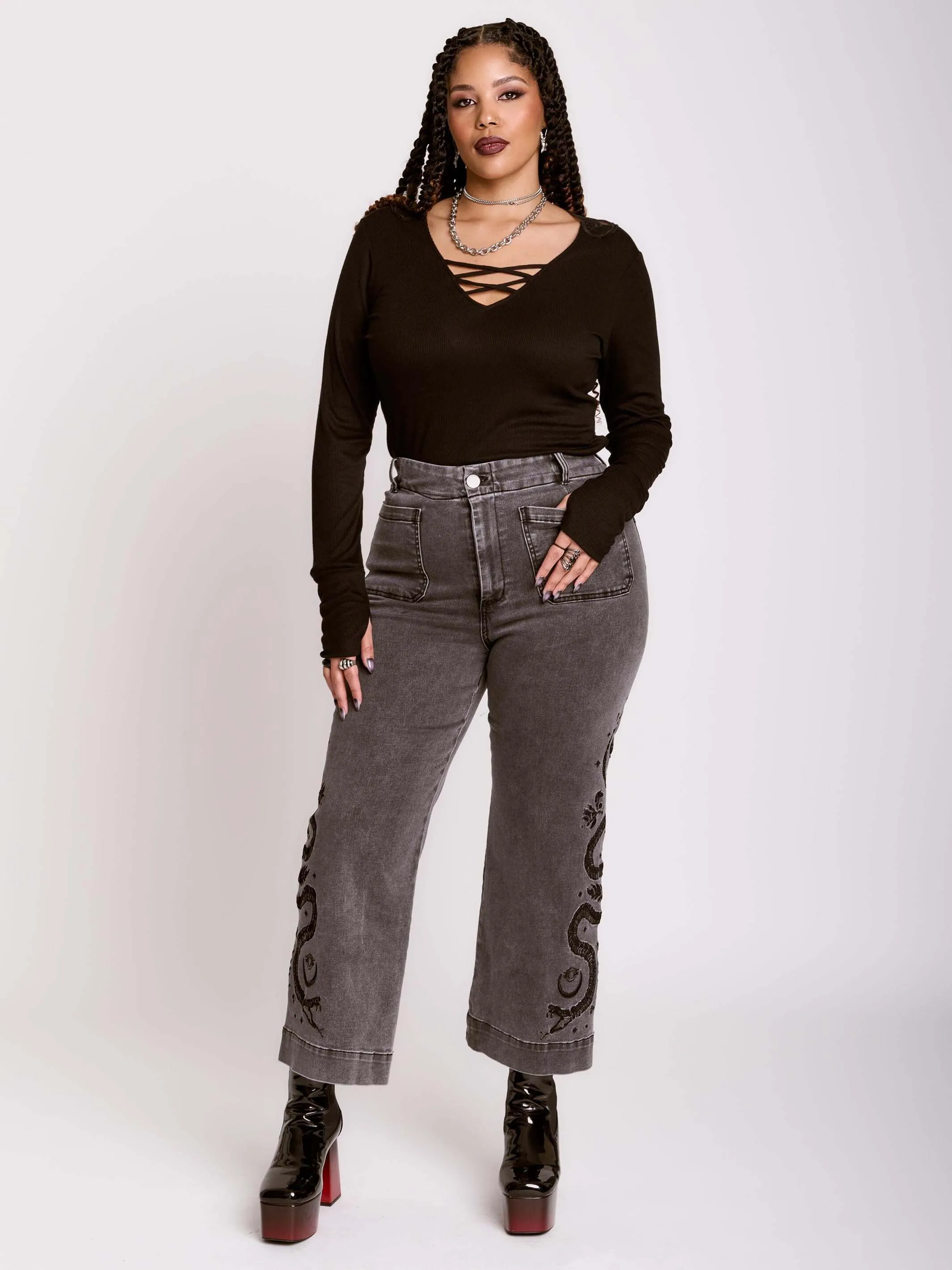 Sigil Moth Rib Top