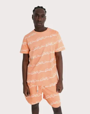 SJP DISTRIBUTION COMPANY Sixth June All-Over-Print Script Tee