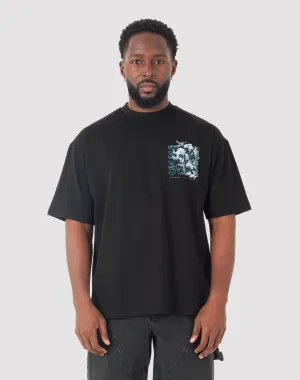 SJP DISTRIBUTION COMPANY Sixth June Flower Square Black Tee