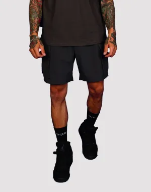SJP DISTRIBUTION COMPANY Sixth June Nylon Tech Black Shorts