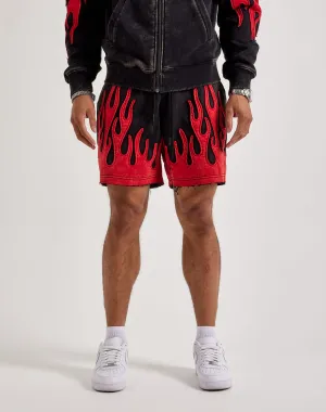 Smoke Rise Flame Fleece Shorts