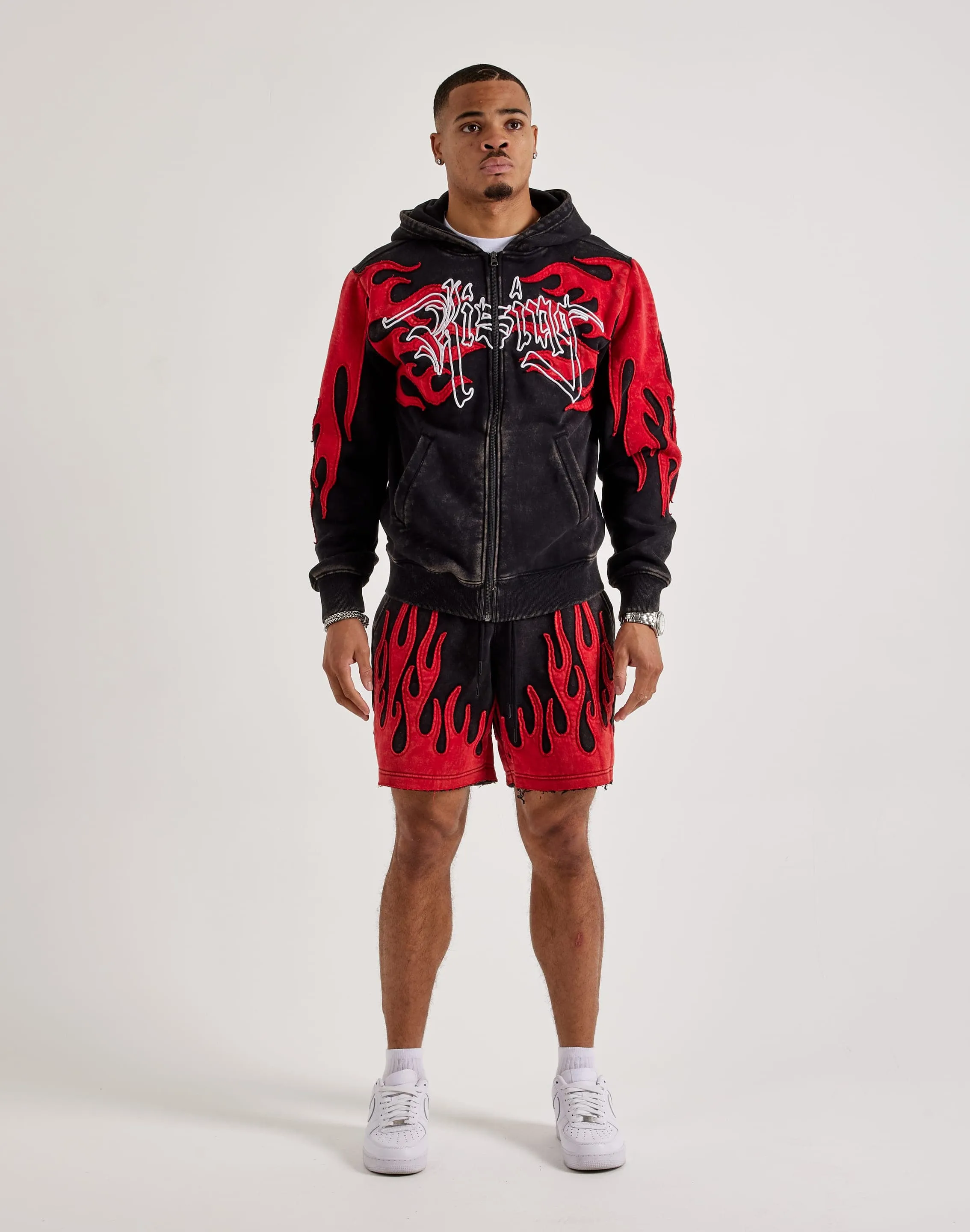 Smoke Rise Flame Fleece Shorts