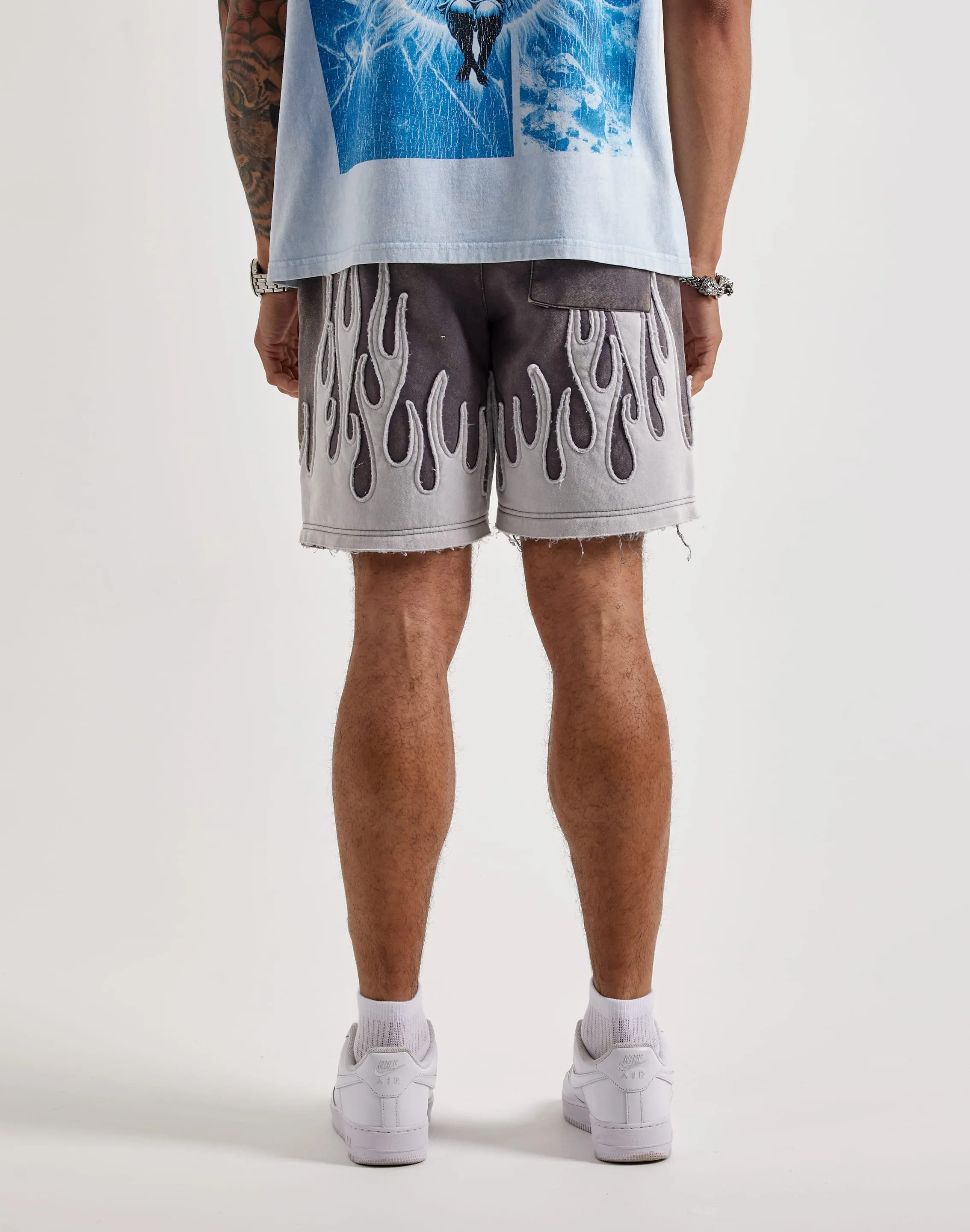 Smoke Rise Flame Fleece Shorts