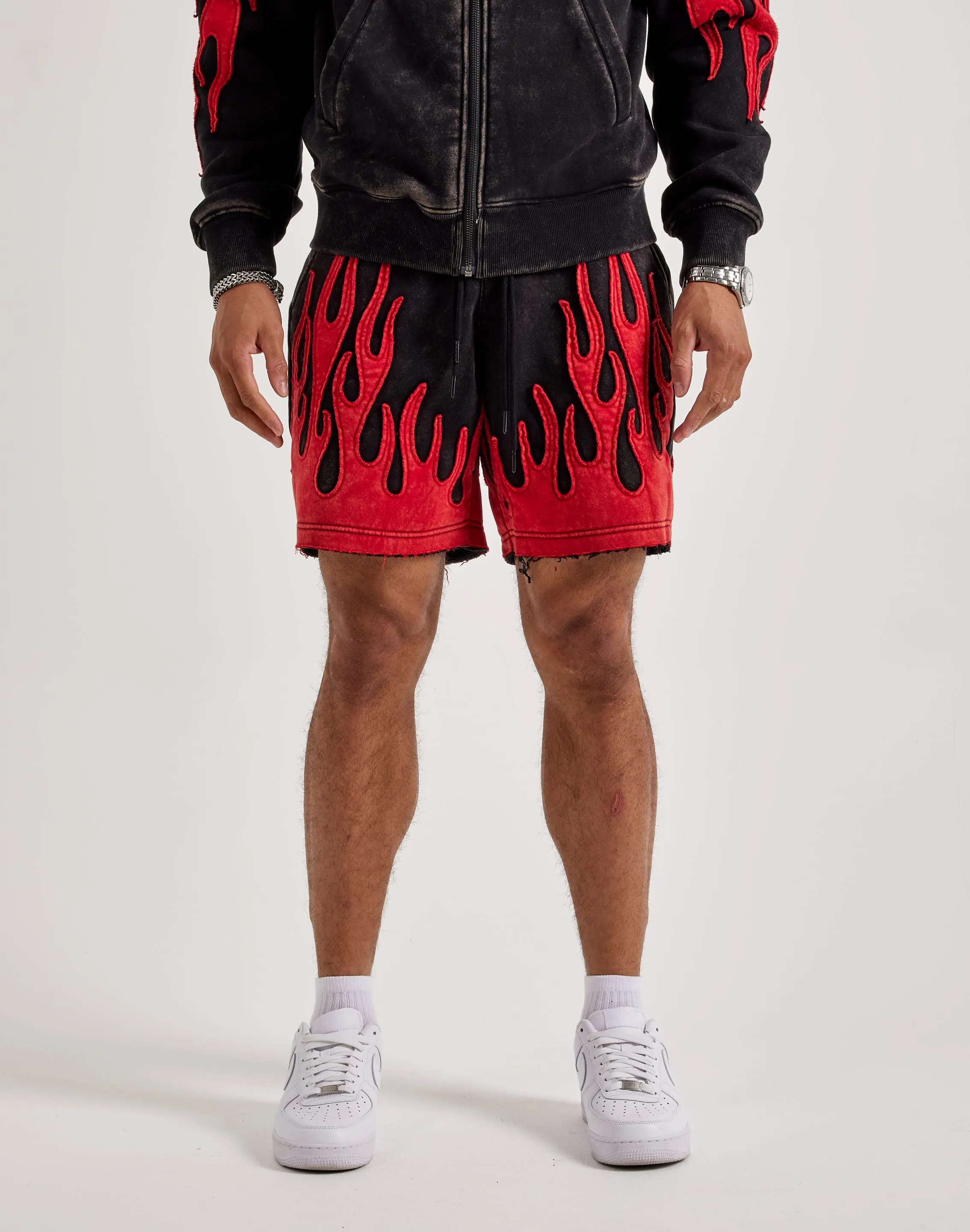 Smoke Rise Flame Fleece Shorts