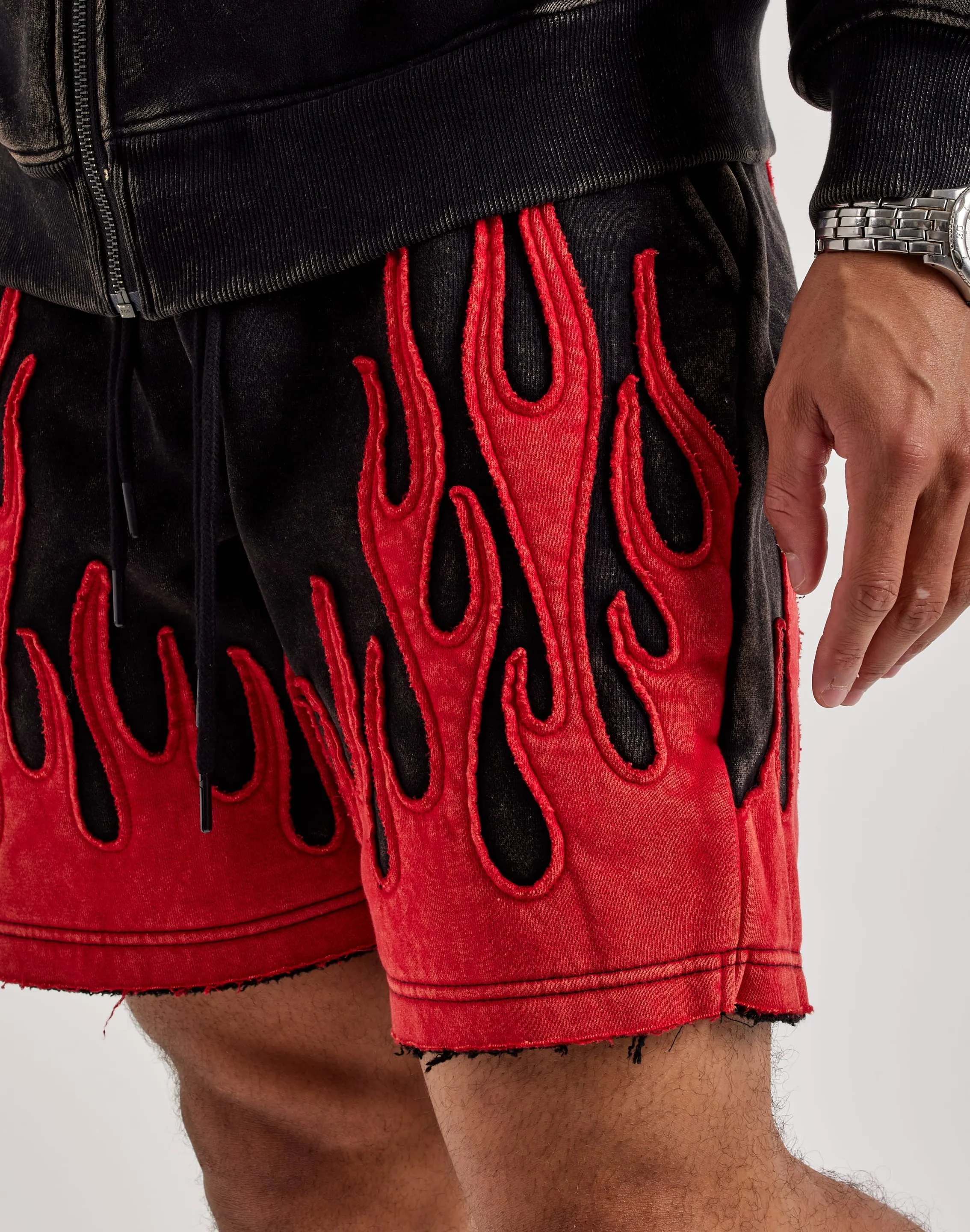 Smoke Rise Flame Fleece Shorts