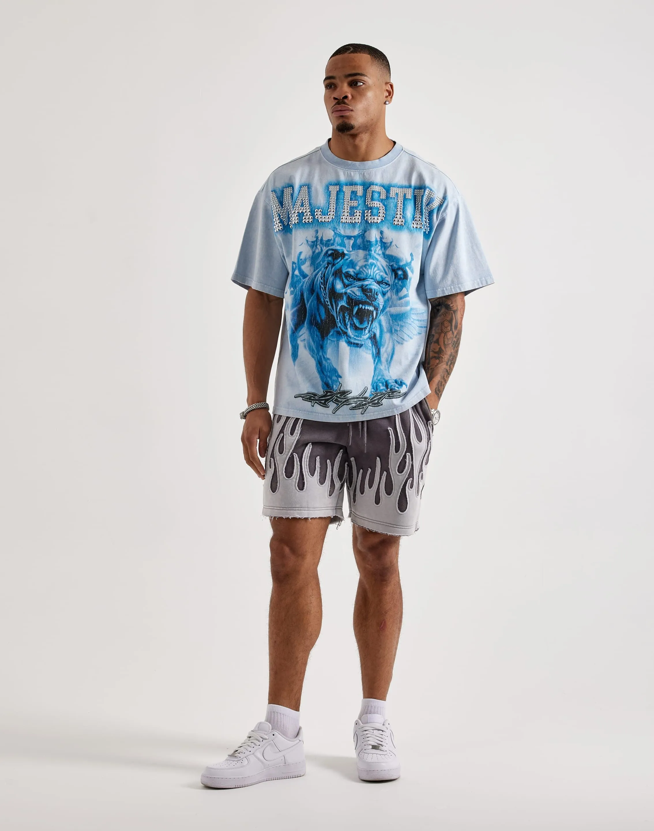 Smoke Rise Flame Fleece Shorts