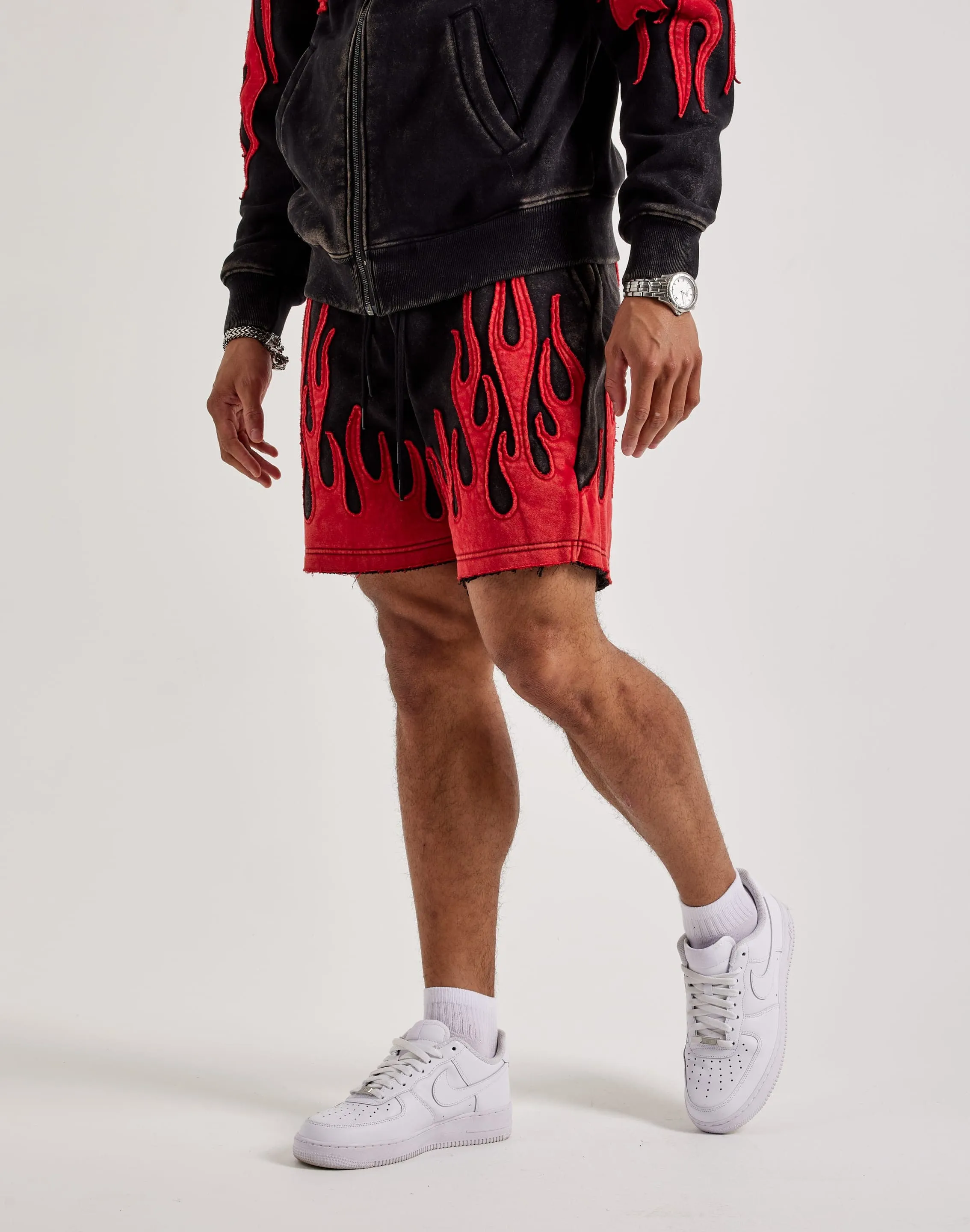 Smoke Rise Flame Fleece Shorts