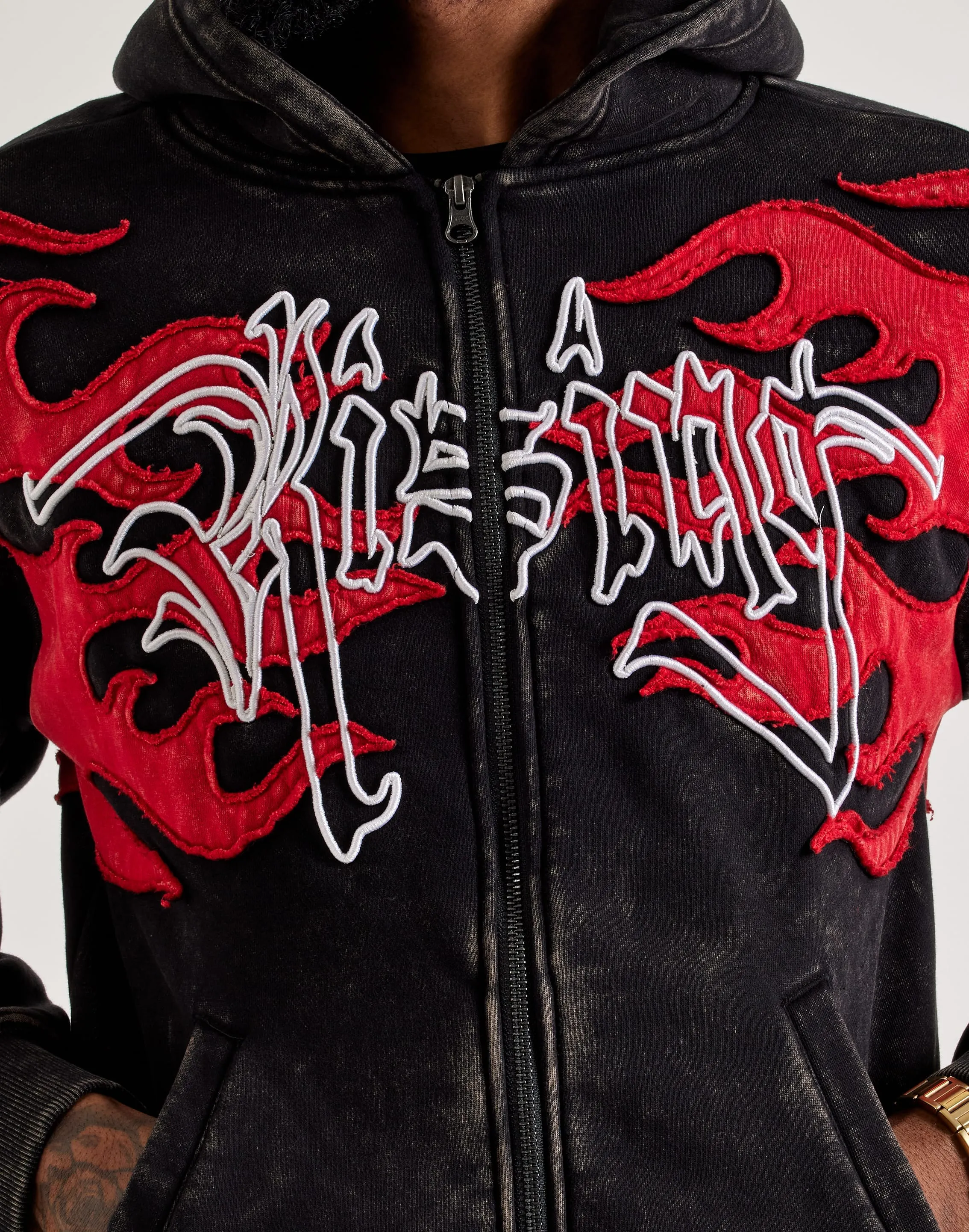 Smoke Rise Flame Full-Zip Fleece Hoodie