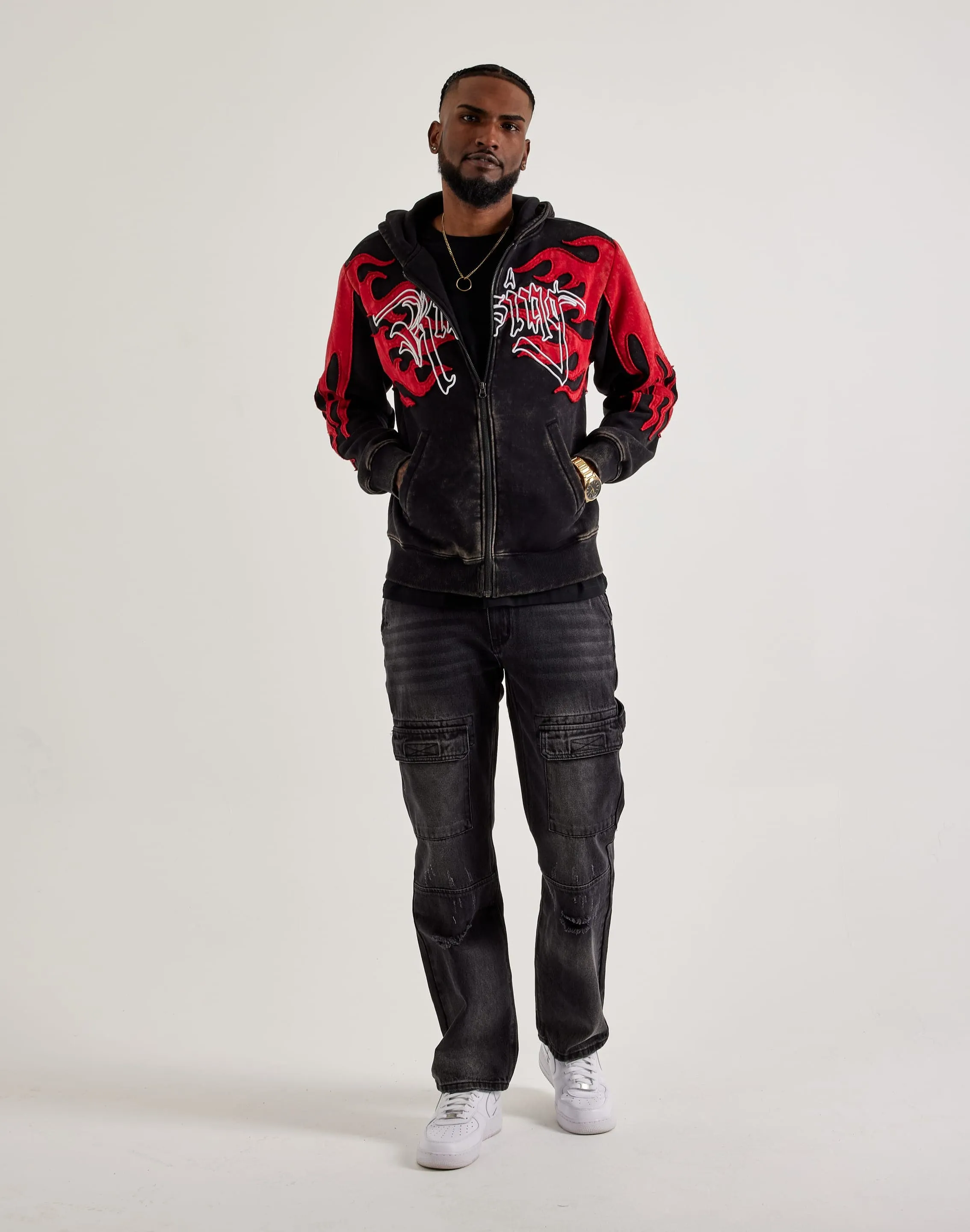 Smoke Rise Flame Full-Zip Fleece Hoodie
