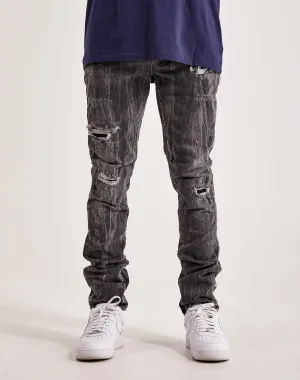Smoke Rise Rip & Repair Basic Slim Denim