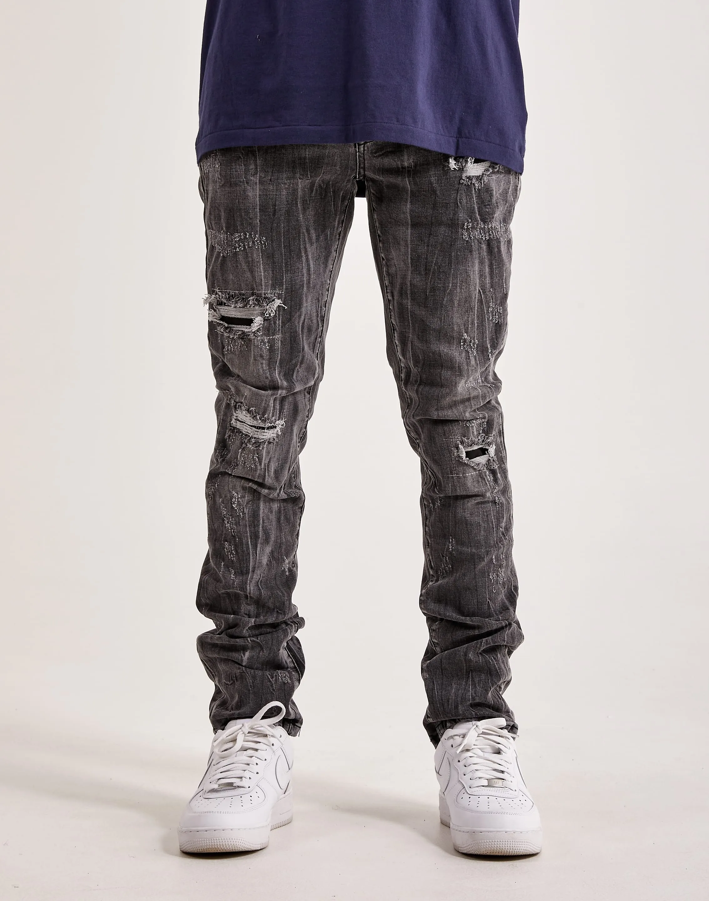 Smoke Rise Rip & Repair Basic Slim Denim