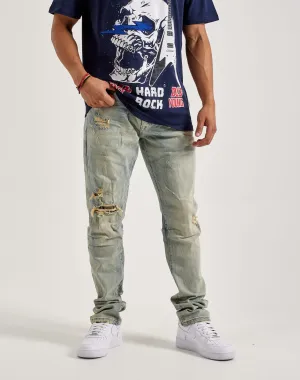 Smoke Rise Rip & Repair Slim Denim Jeans