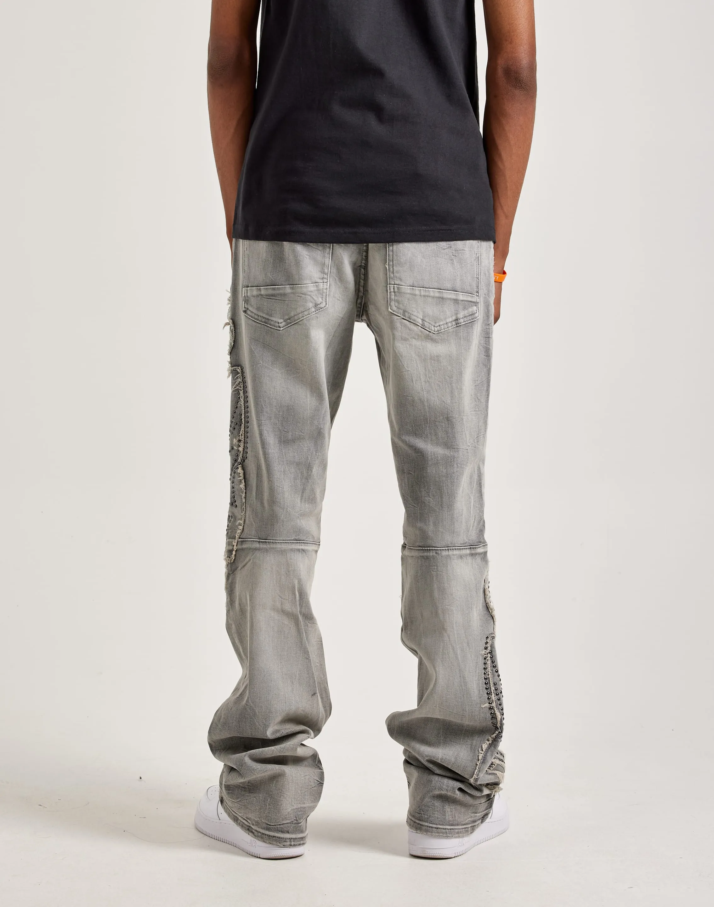 Smoke Rise Studded Flame Jeans