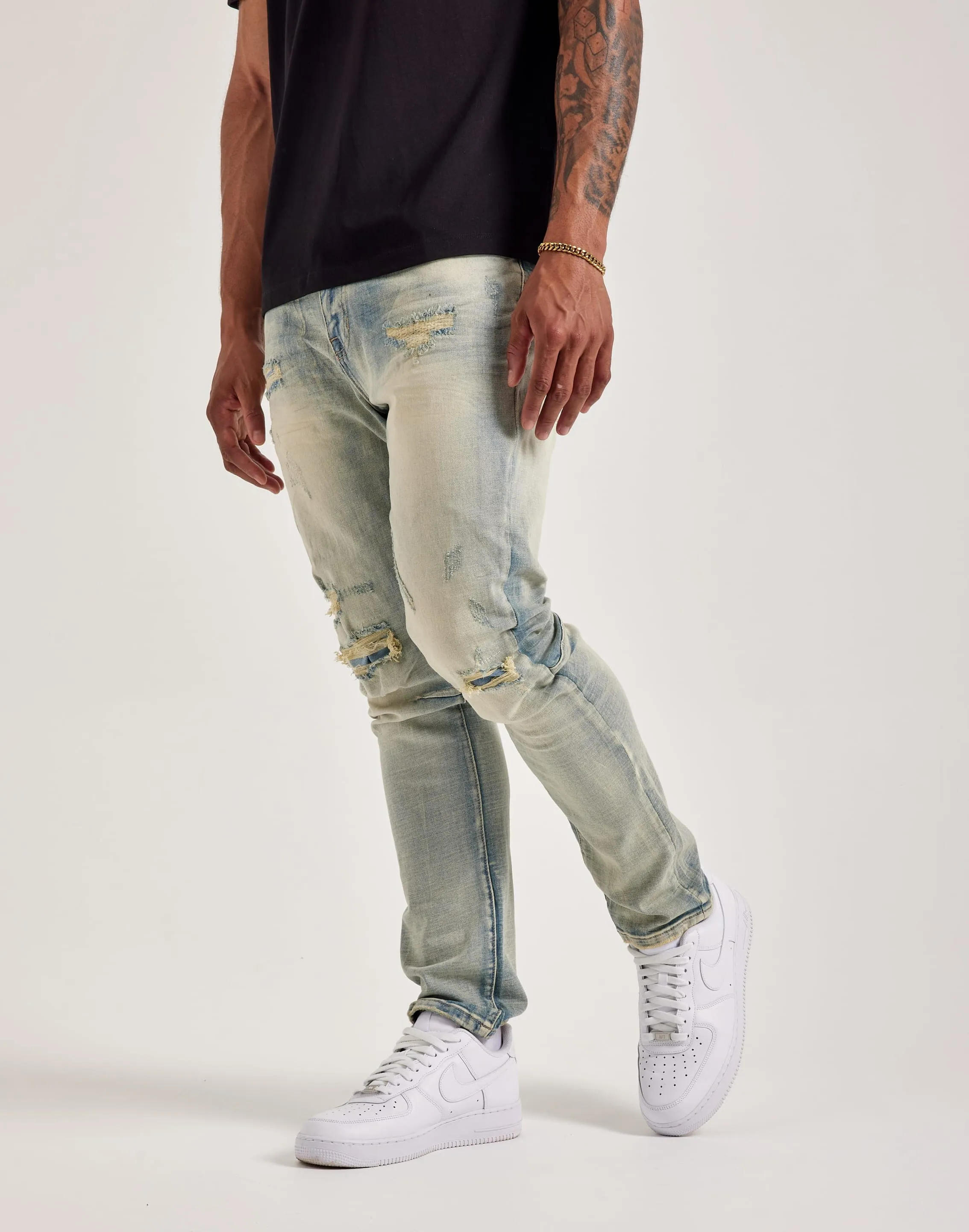 Smoke Rise Vintage Wash Slim Denim Jeans