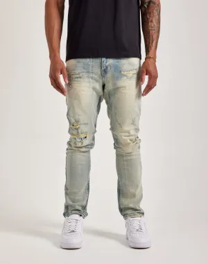 Smoke Rise Vintage Wash Slim Denim Jeans
