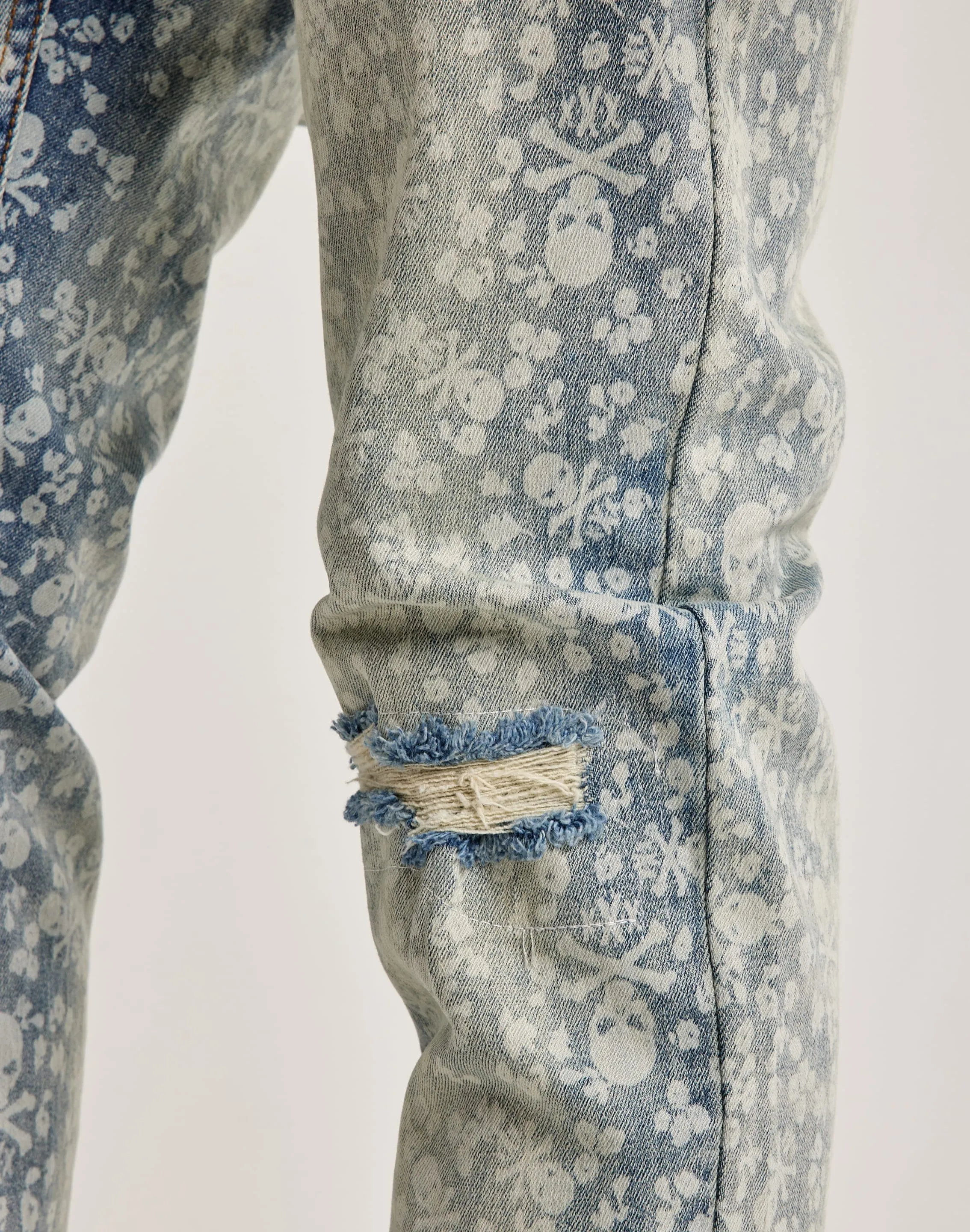 Smuggler's Moon Skull Flower Jeans