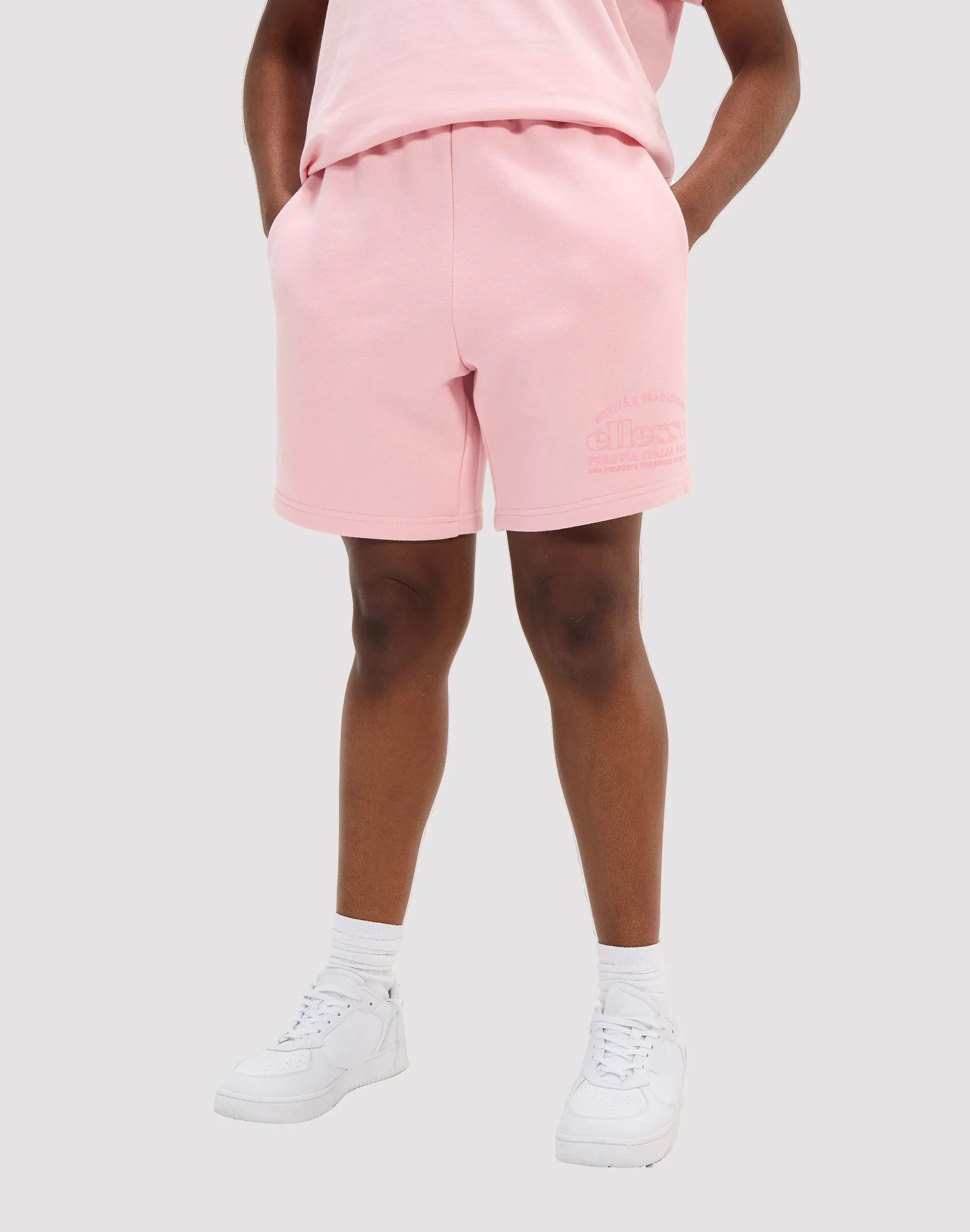 SUPERBRANDS Ellesse Lazzaroi Fleece Light Pink Shorts