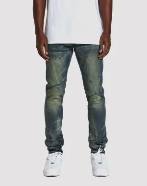 THE LEVERAGE Crysp Denim Atlantic Indigo Skinny Fit Jeans