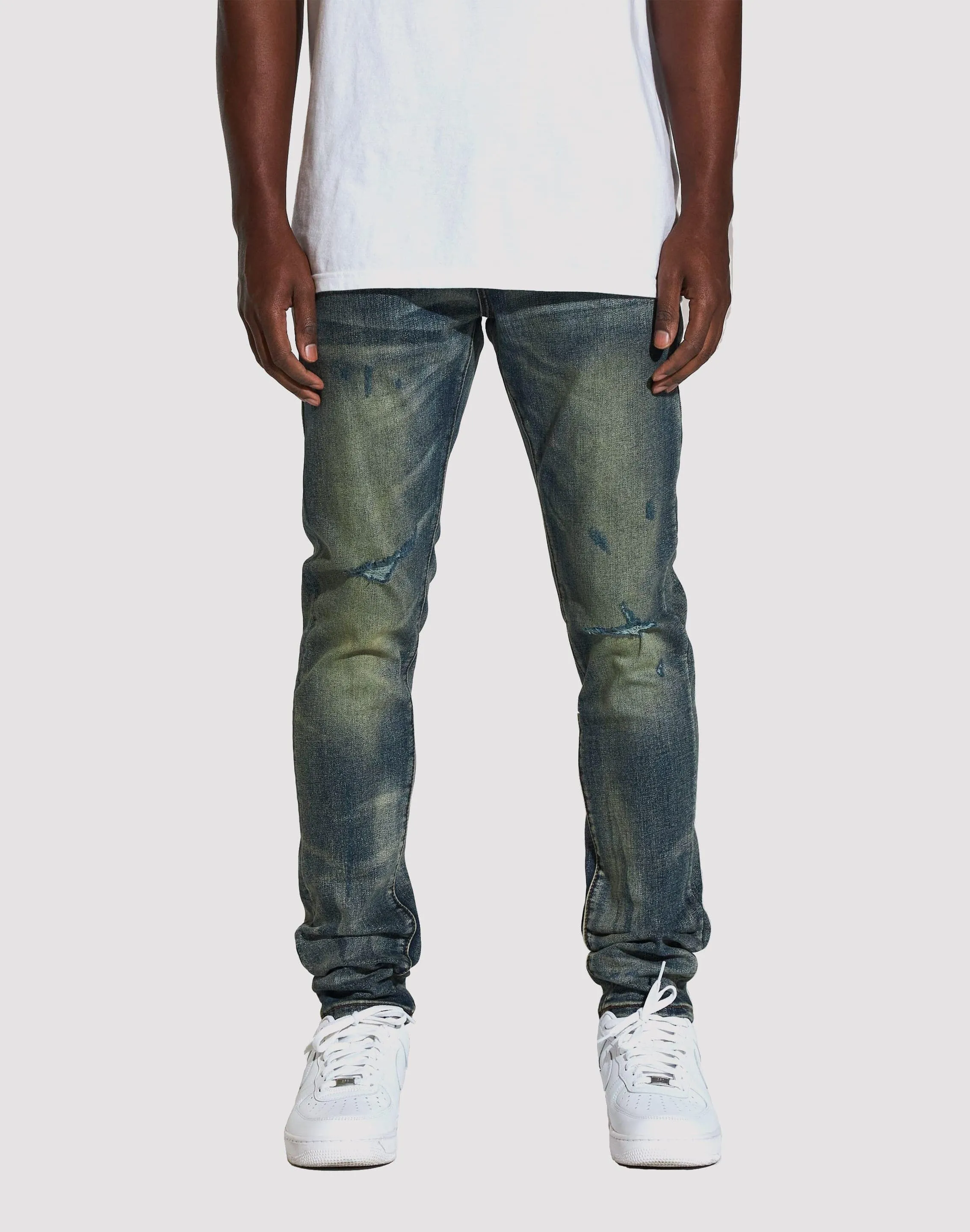 THE LEVERAGE Crysp Denim Atlantic Indigo Skinny Fit Jeans