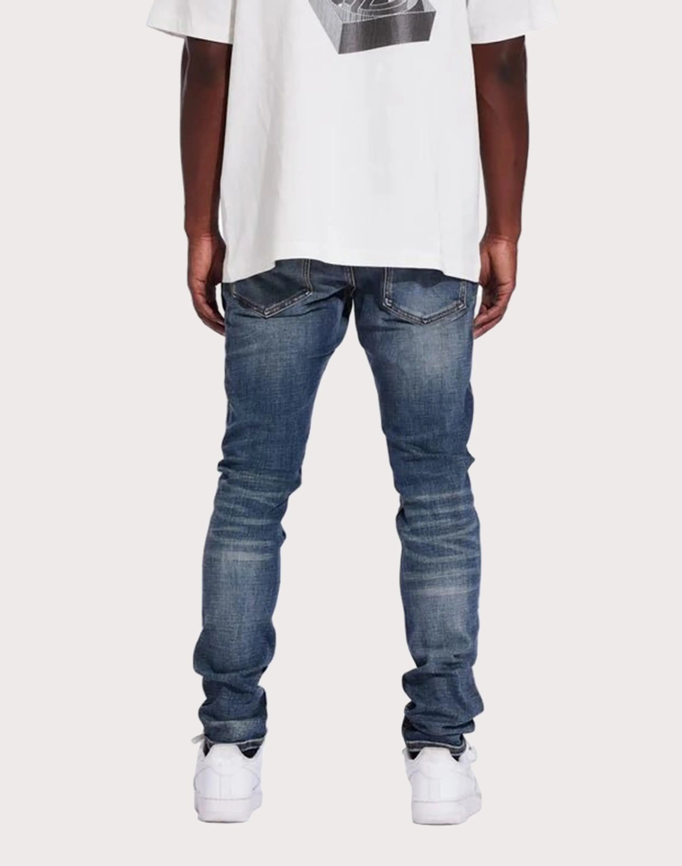 THE LEVERAGE Crysp Denim Atlantic Slim Fit Dark Blue Jeans