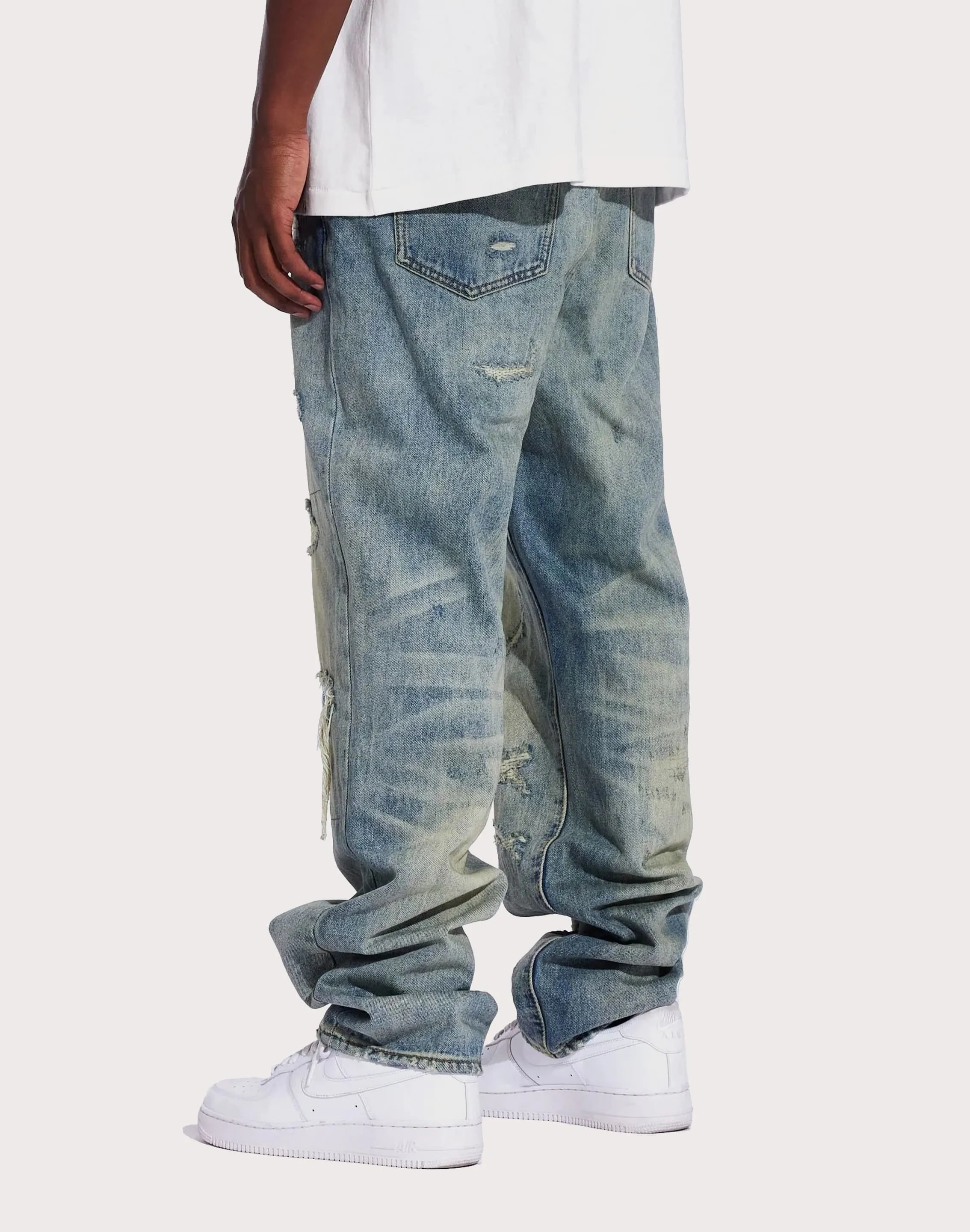 THE LEVERAGE Pacific Straight Fit Denim Jeans
