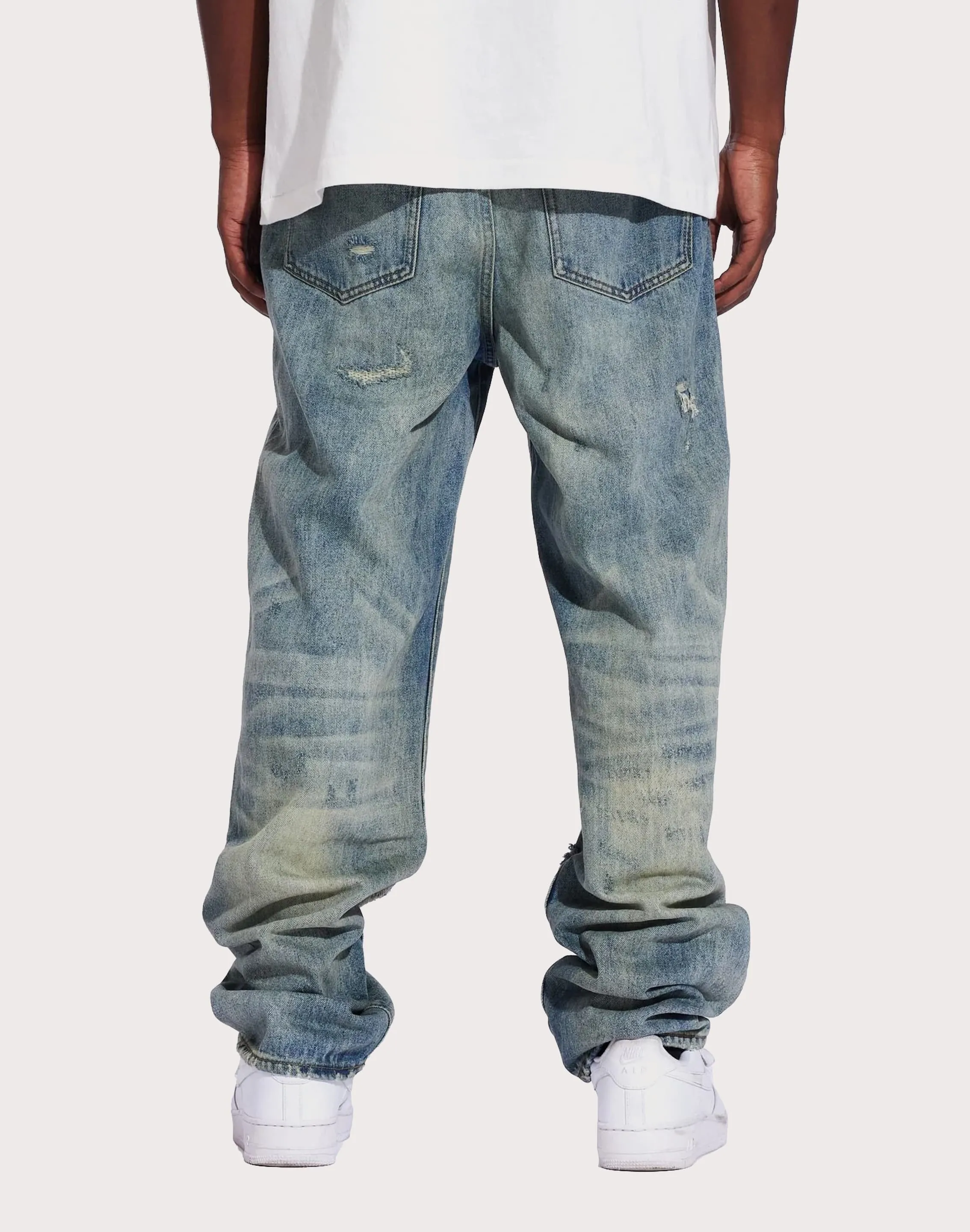 THE LEVERAGE Pacific Straight Fit Denim Jeans