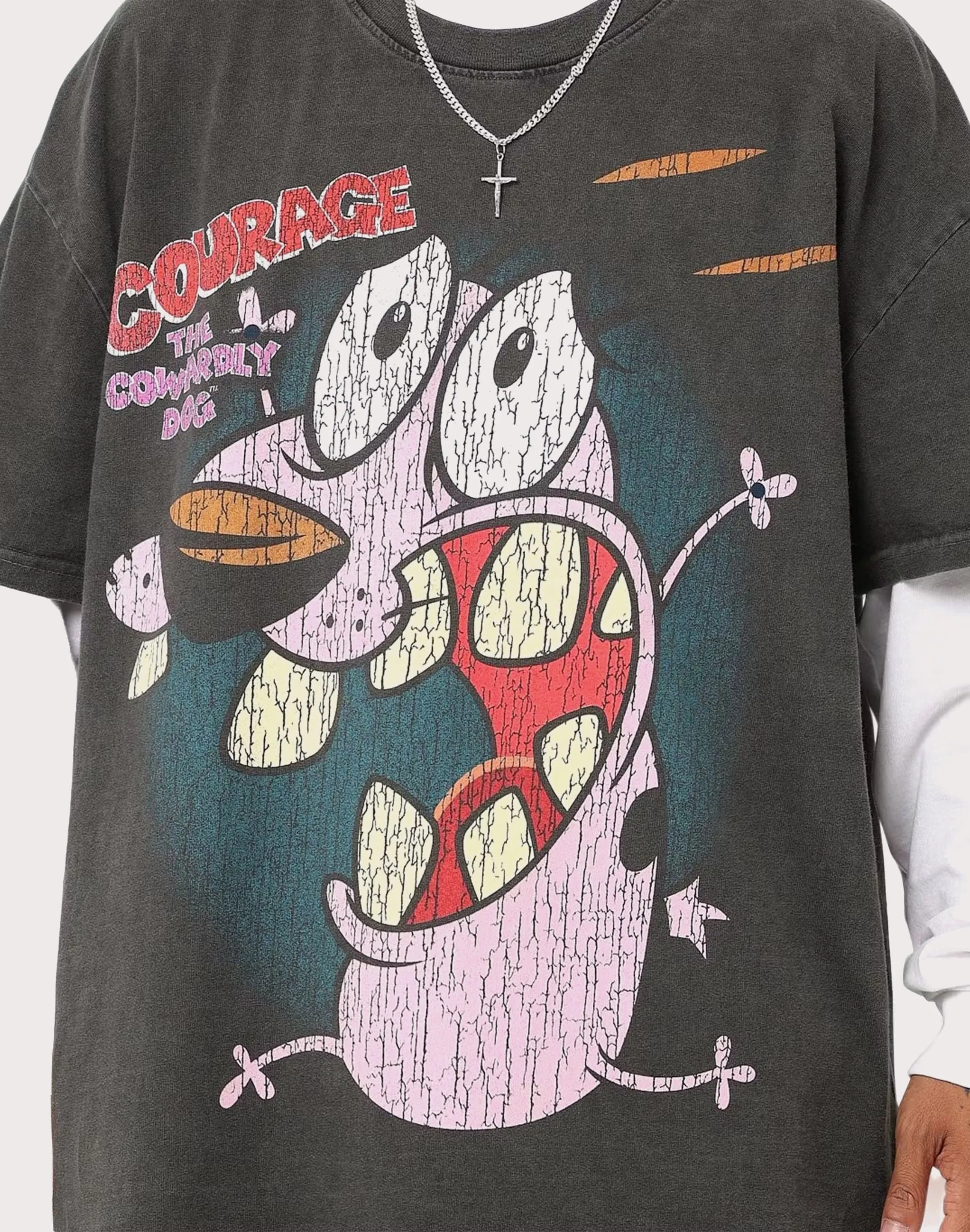 THE POWELL COMPANIES American Thrift CN Courage Black Wash Tee