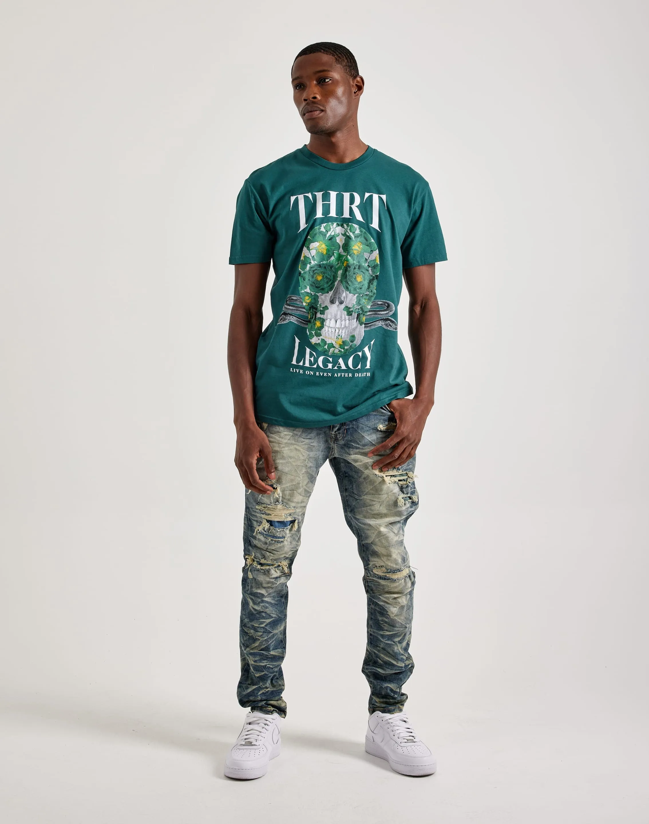 THRT Dark Garden Skull Tee